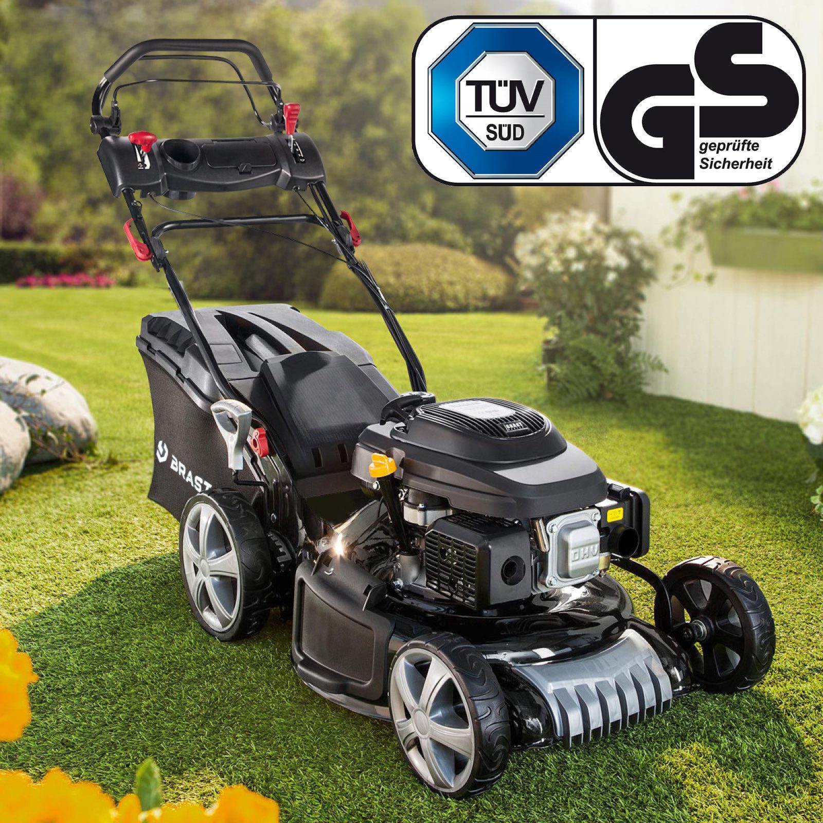 BRAST Benzinrasenmäher mit Antrieb, 5,2kW(7PS), TÜV günstig online kaufen