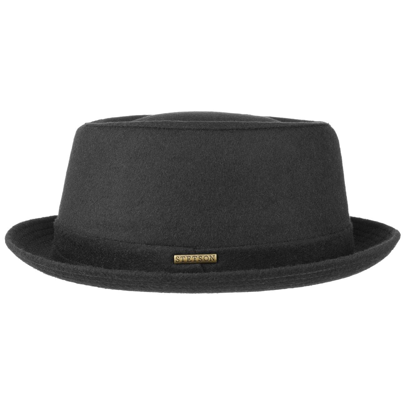 Stetson Fedora (1-St) Wollfilzhut mit Futter, Made in Italy schwarz