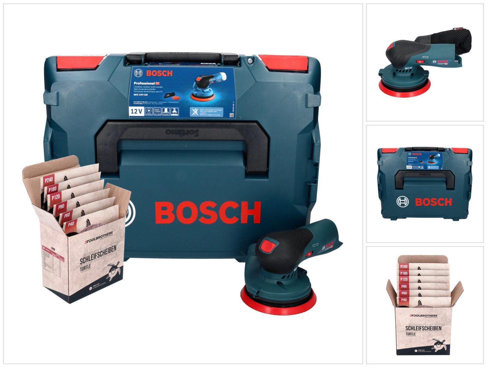 Bosch Professional Akku-Exzenterschleifer GEX 12V-125 Professional 12 V 125 mm Brushless