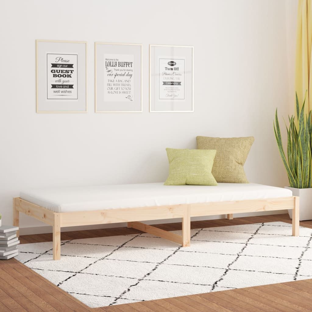 vidaXL Bett, Tagesbett 90x190 cm Massivholz Kiefer günstig online kaufen