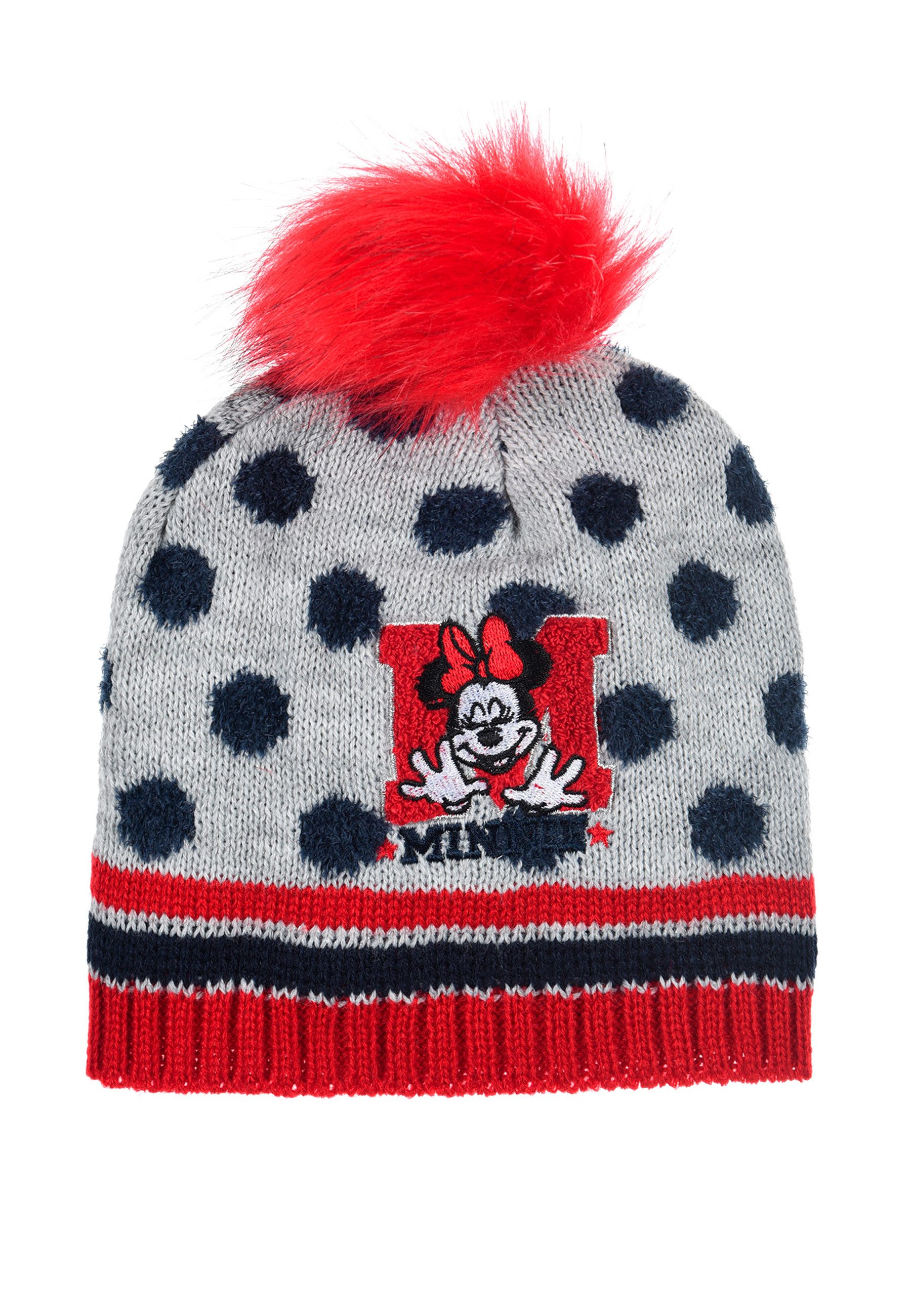 Disney Minnie Mouse Bommelmütze Mädchen Kinder Winter-Set 2 tlg. Mütze & Handschuhe (SET)