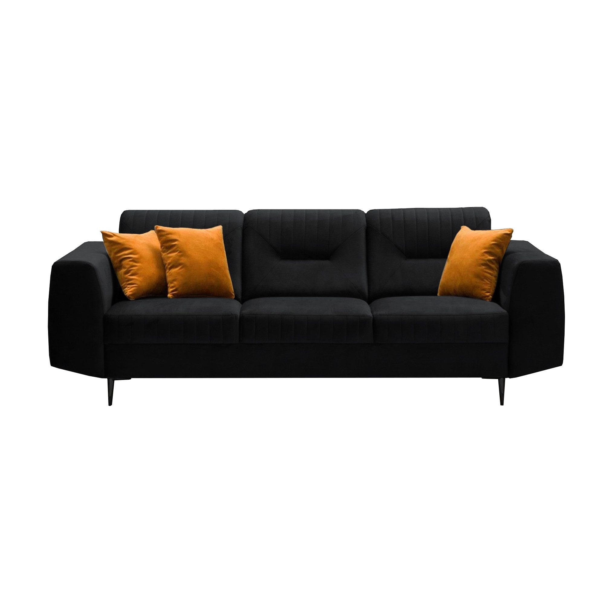 Beautysofa Polstergarnitur im modernen Stil auf hohen Metallbeinen VENEZIA, (Sessel + 2-Sitzer Sofa + 3-Sitzer Sofa im modernes Design), mit Metallbeine, Couchg – Bild 4 von 5