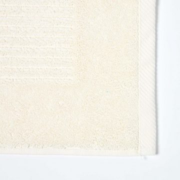 Badematte Imperial Badematte 100% Baumwolle, creme Homescapes, Höhe 30 mm