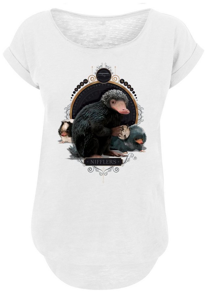 F4NT4STIC T-Shirt Phantastische Tierwesen Baby Nifflers Damen,Premium  Merch,Lang,Longshirt,Bedruckt, Sehr weicher Baumwollstoff mit hohem  Tragekomfort