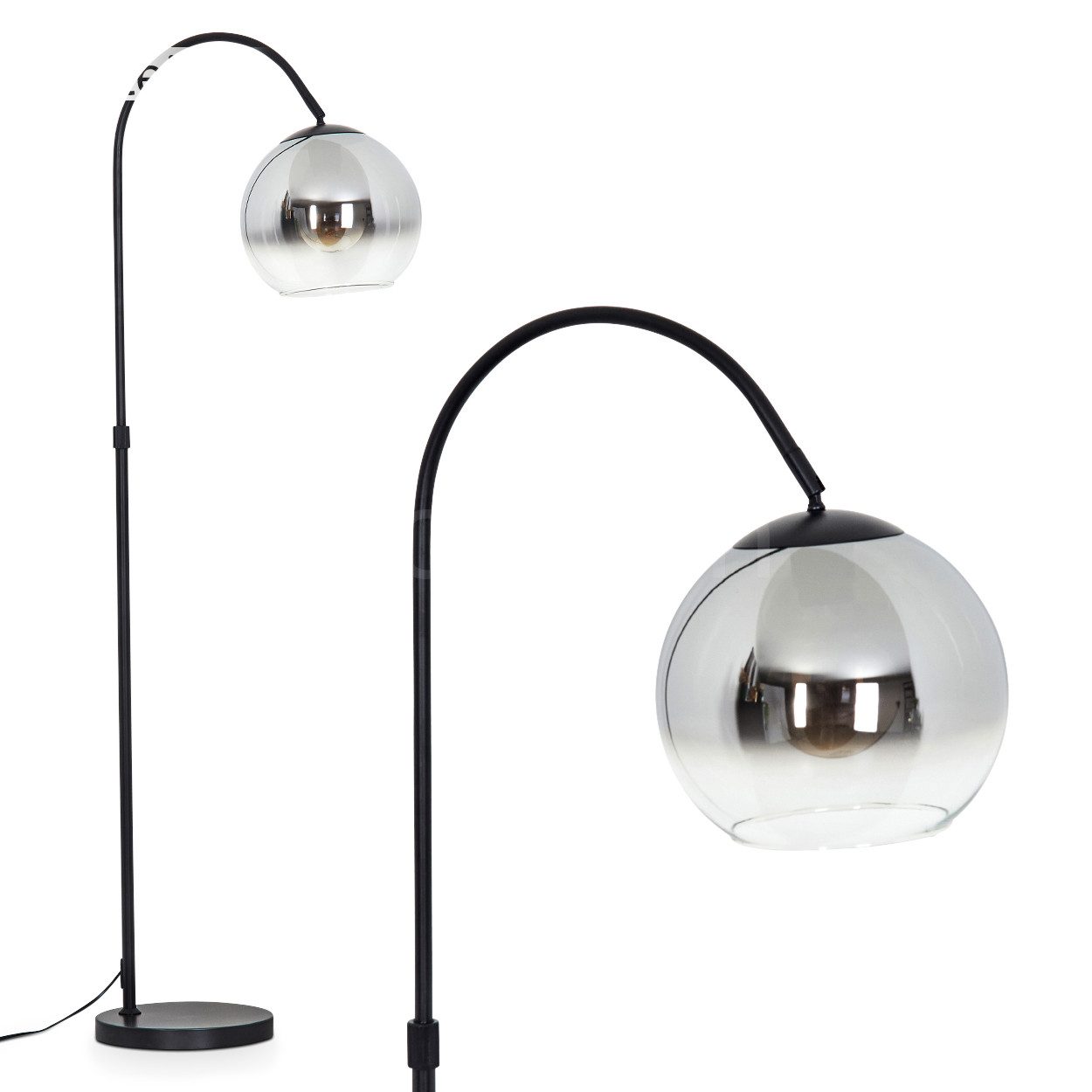 hofstein Stehlampe Stehlampe aus Metall/Glas in günstig online kaufen