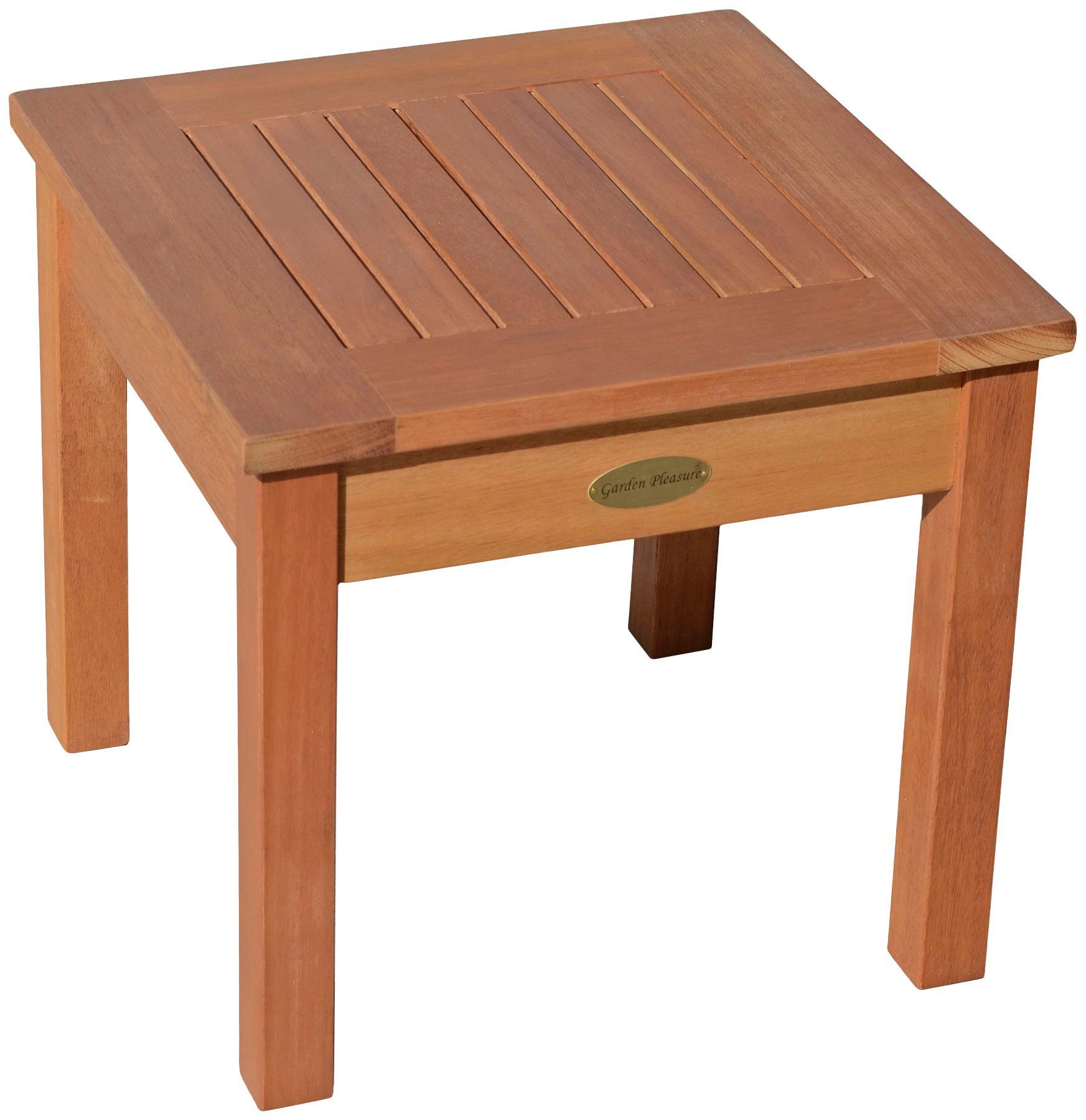 Garden Pleasure Gartentisch SONORA Quadratisch Teak 40 cm x 40 cm günstig online kaufen