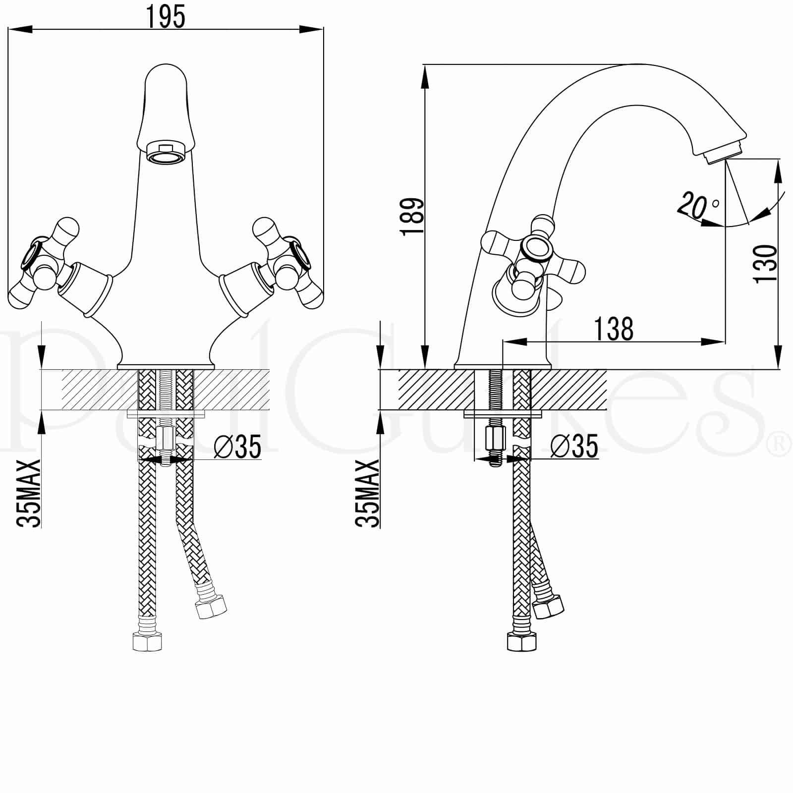 PaulGurkes Waschtischarmatur PG16T4 (Armatur)