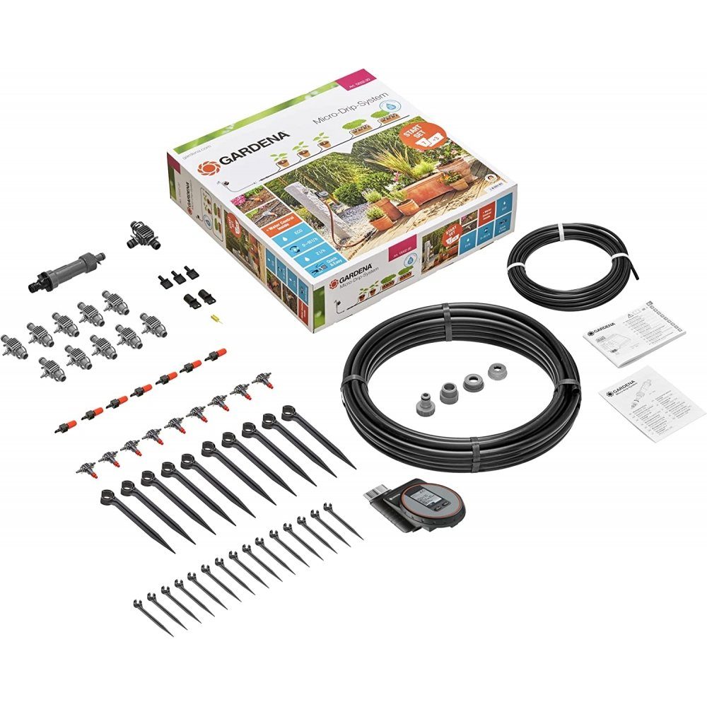 Bewässerungssystem Micro-Drip-System Planztöpfe M automatic Start-Set - Bewässerungssystem - grau