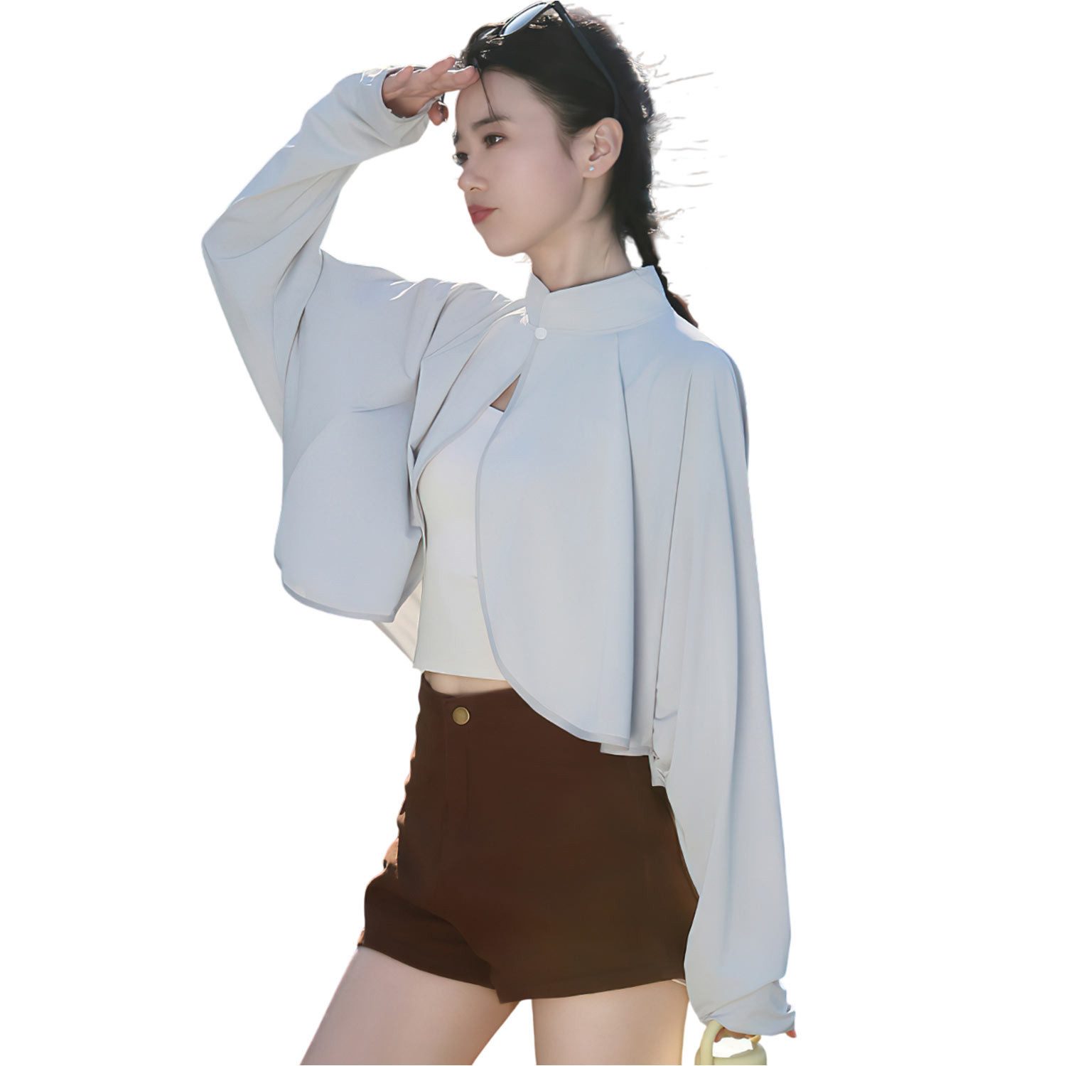 Refttenw Sommerjacke Damen-Sonnenschutzjacke,Sonnenschutz Kleidung Dame,Sommerjacke