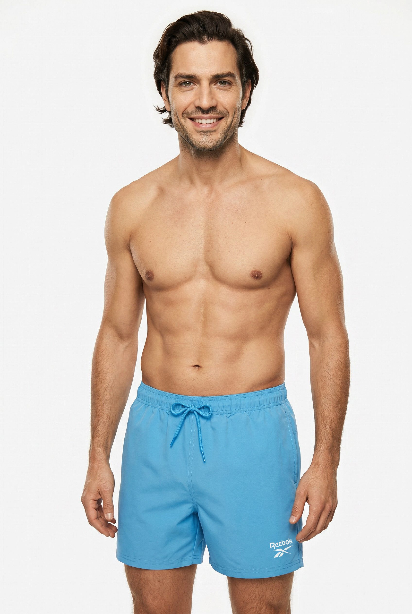 Reebok Badeshorts "Yale" mit Kordelzug und elastischem Bund, mit Logo, basic
