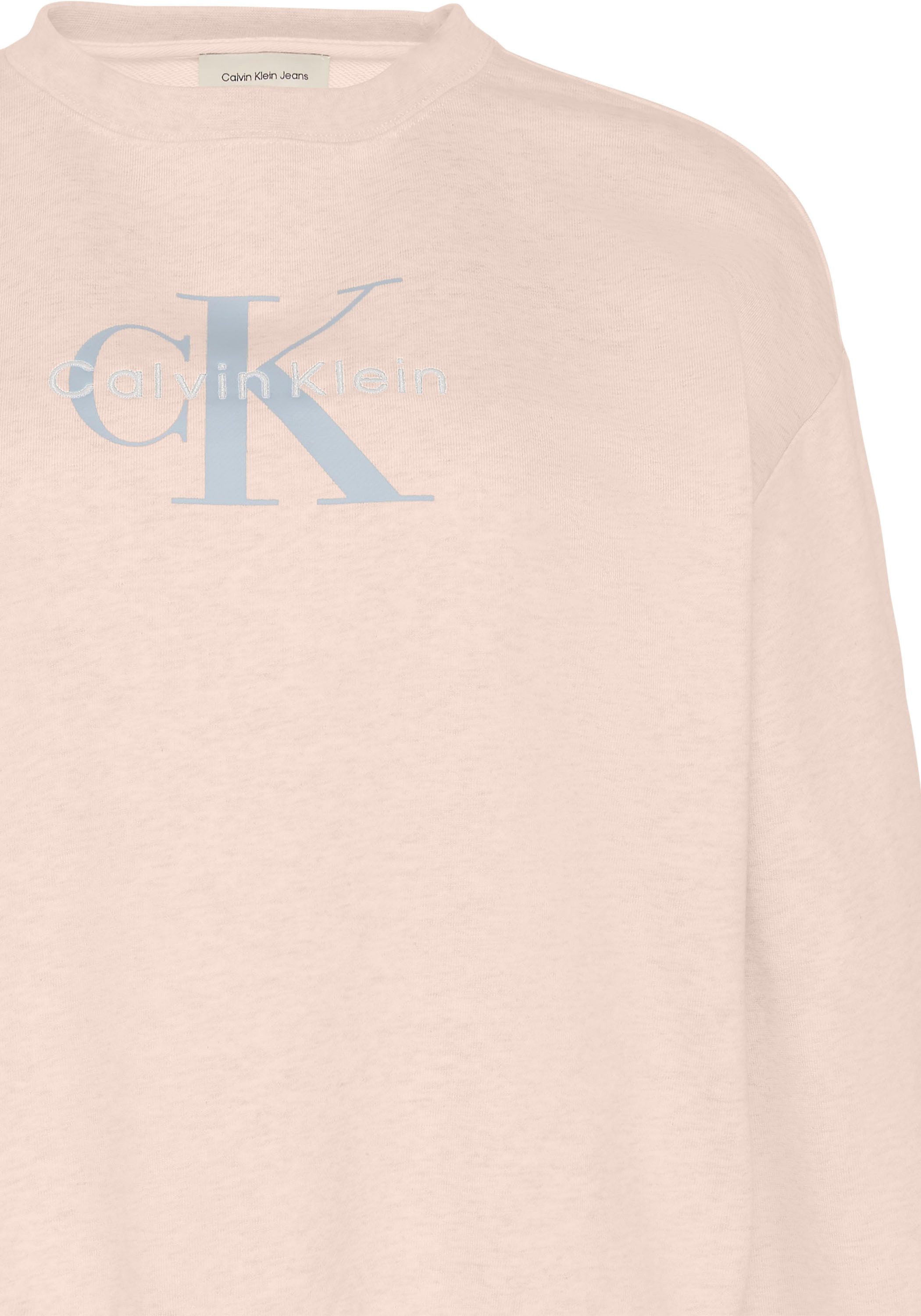 Calvin Klein Jeans Sweatshirt LS MONOLOGO FRENCH TERRY RLXD CR, Logoschriftzug