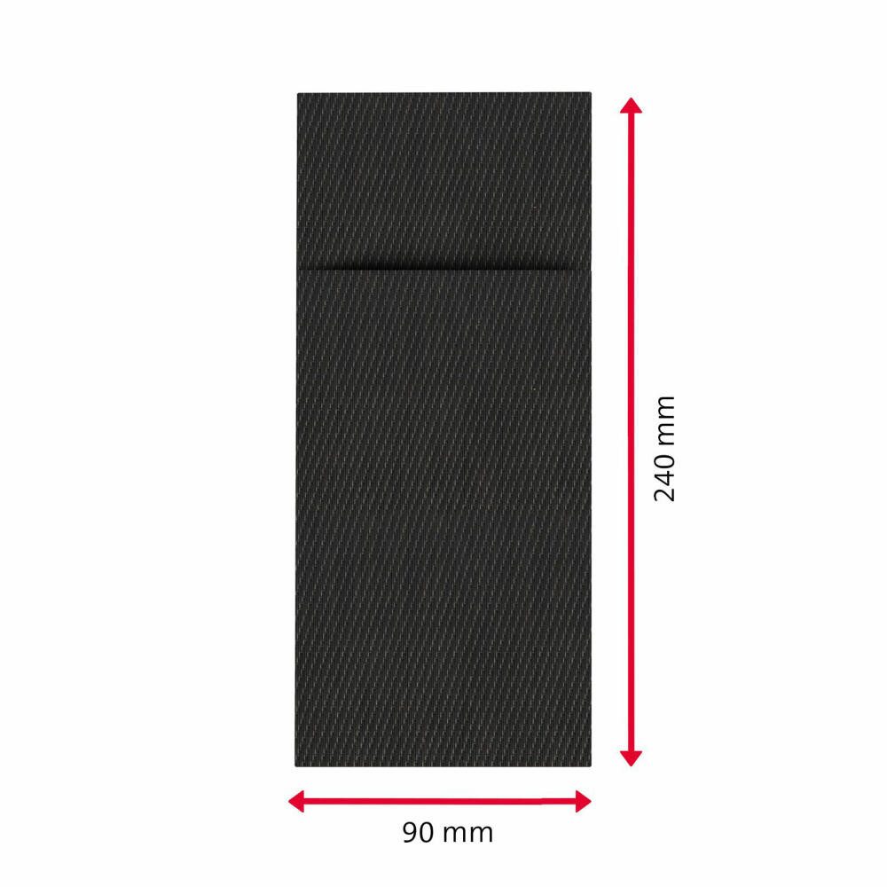 WESTMARK Stoffserviette 6 Bestecktaschen, 24 x 9 cm, Synthetik, Saleen-Edition: Home, Anthrazi