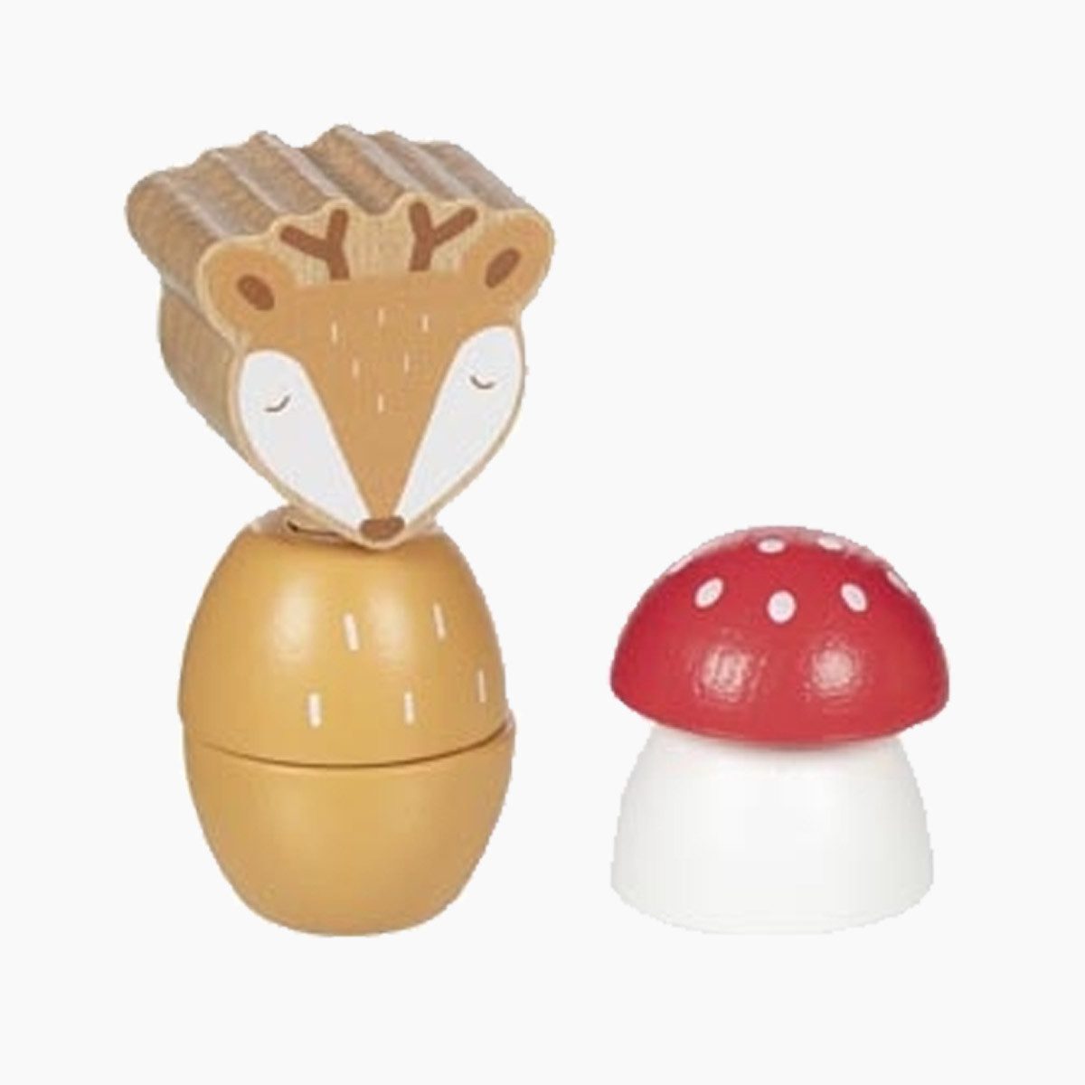 goki Steckpuzzle Schraubklötze Waldfreunde, 14 Puzzleteile, Farben, Formen und Größen spielerisch erkunden