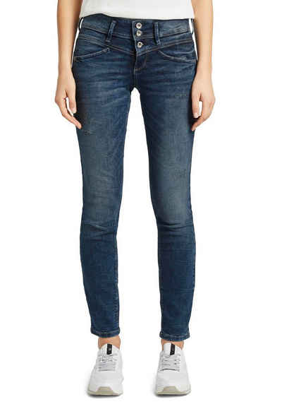 TOM TAILOR Slim-fit-Jeans Alexa Slim mit versetzten Nachtdetails