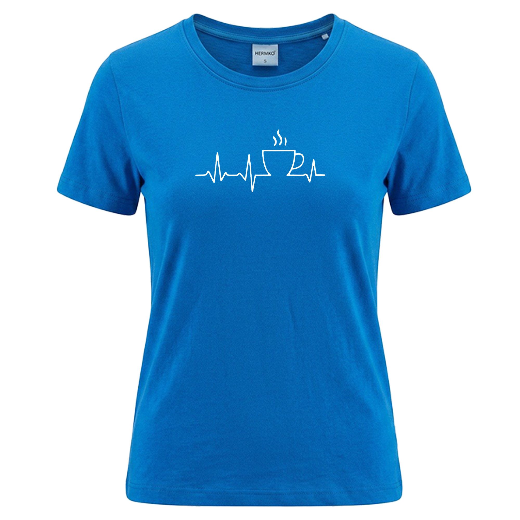 HERMKO Kurzarmshirt 701180055 T-Shirt 100% Bio-Baumwolle mit Druckmotiv hergestellt in EU