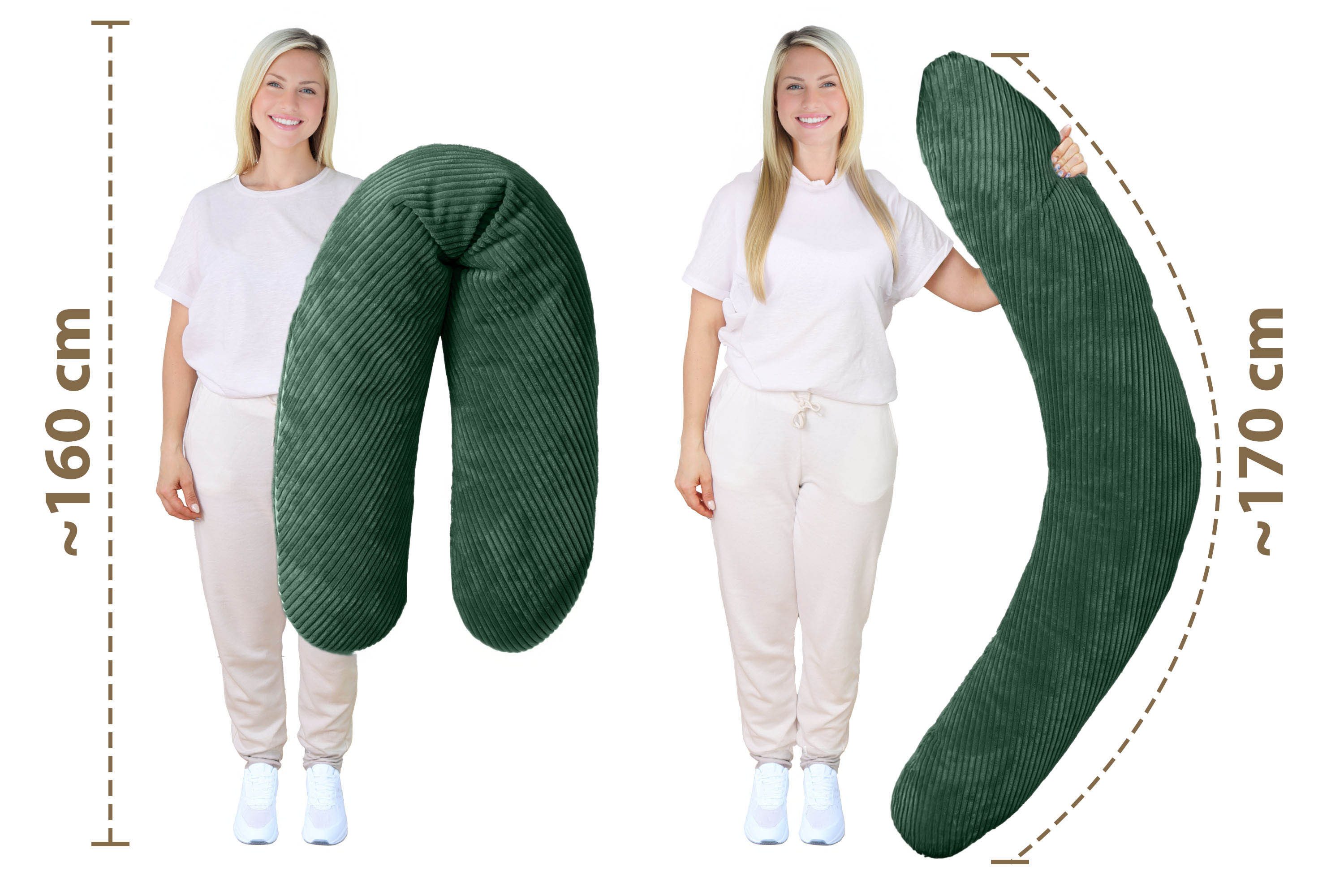 Amilian Stillkissen XXL 170 cm - Schwangerschaftskissen; Seitenschläferkissen, Pregnancy Pillow mit abnehmbarem Bezug, Schlafkissen für Seitenlage, Lagerungskissen für Schwangere & Stillzeit - Stillhilfe