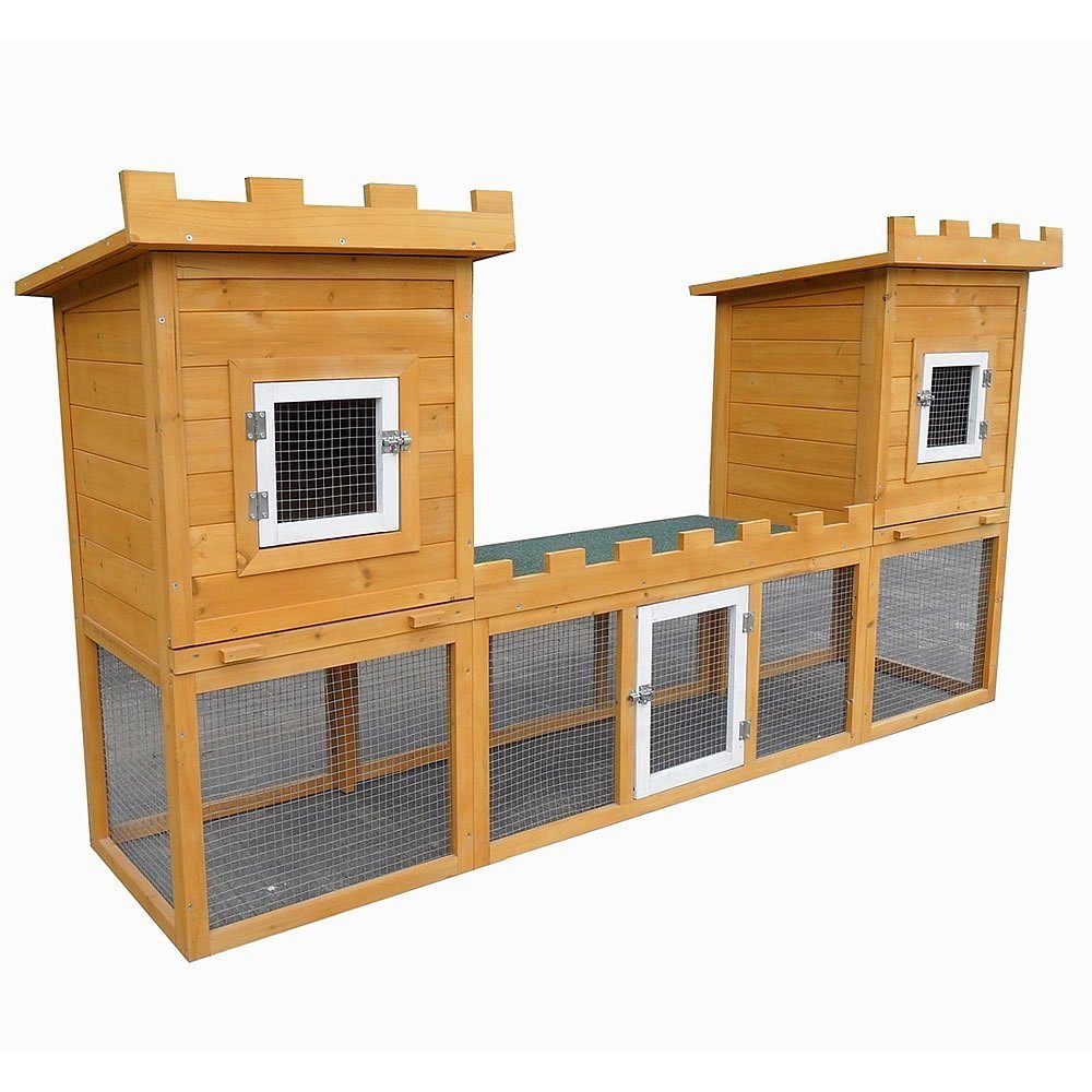 Melko Kleintierkäfig Stall Kleintierstall Hasenstall Freigehege aus Holz XX günstig online kaufen