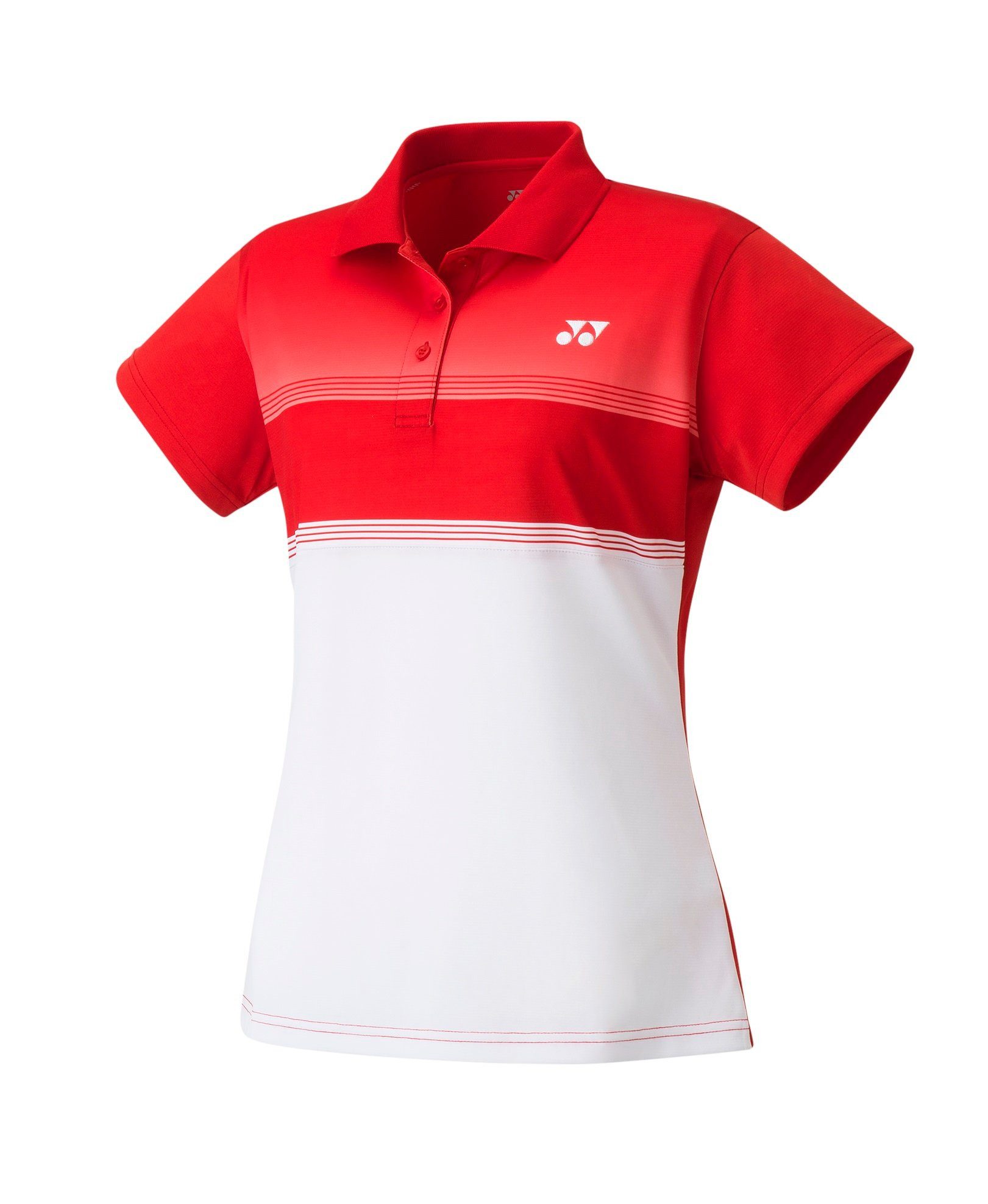 Yonex Poloshirt Club Team #21 rot/weiss Damen
