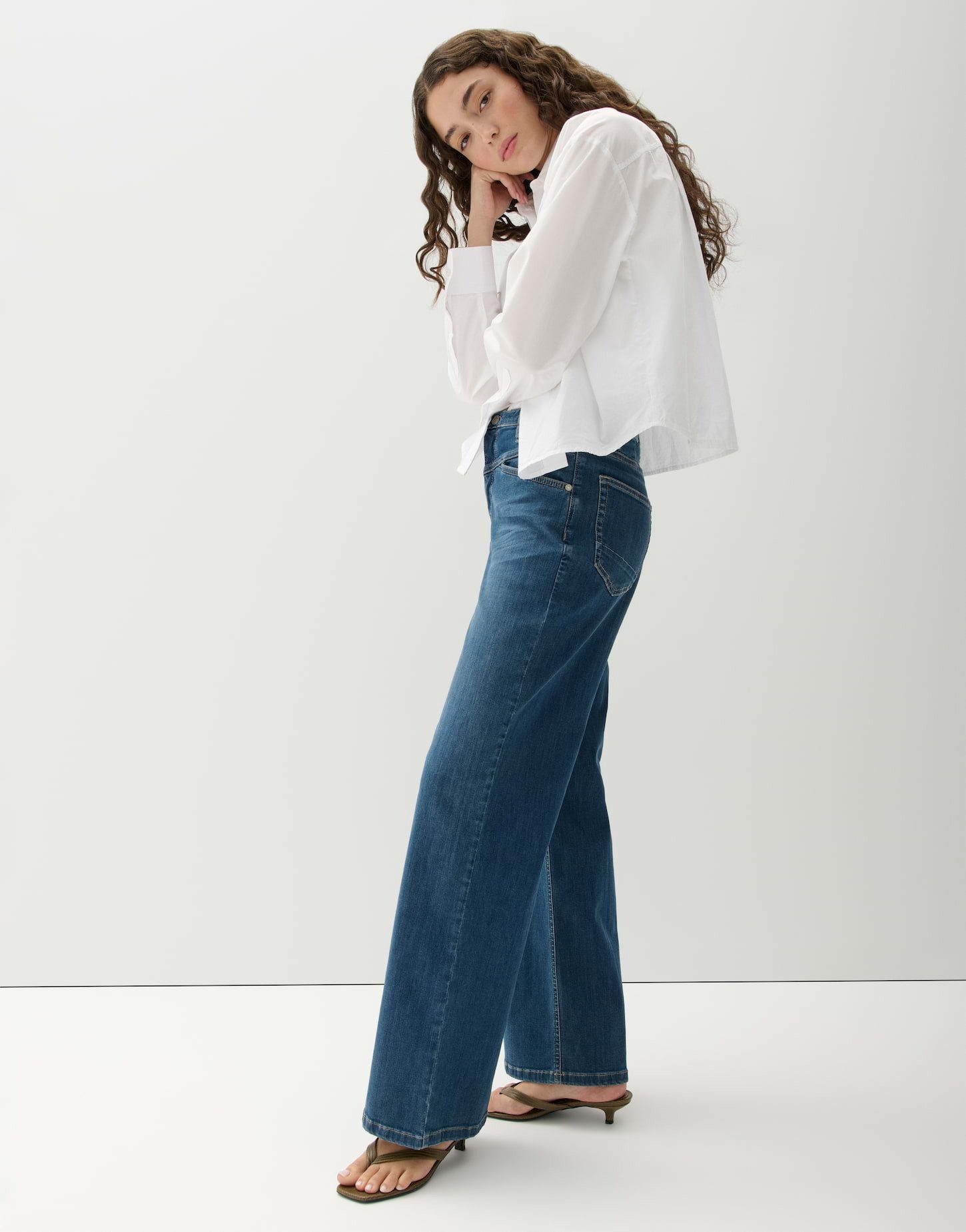 OPUS PANTS Weite Jeans Meni toile weite Silhouette, authentische Waschung – Bild 5 von 5