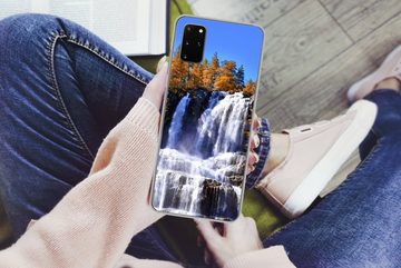 MuchoWow Handyhülle Wasserfall - Norwegen - Natur, Phone Case, Handyhülle Samsung Galaxy S20 Plus, Silikon, Schutzhülle
