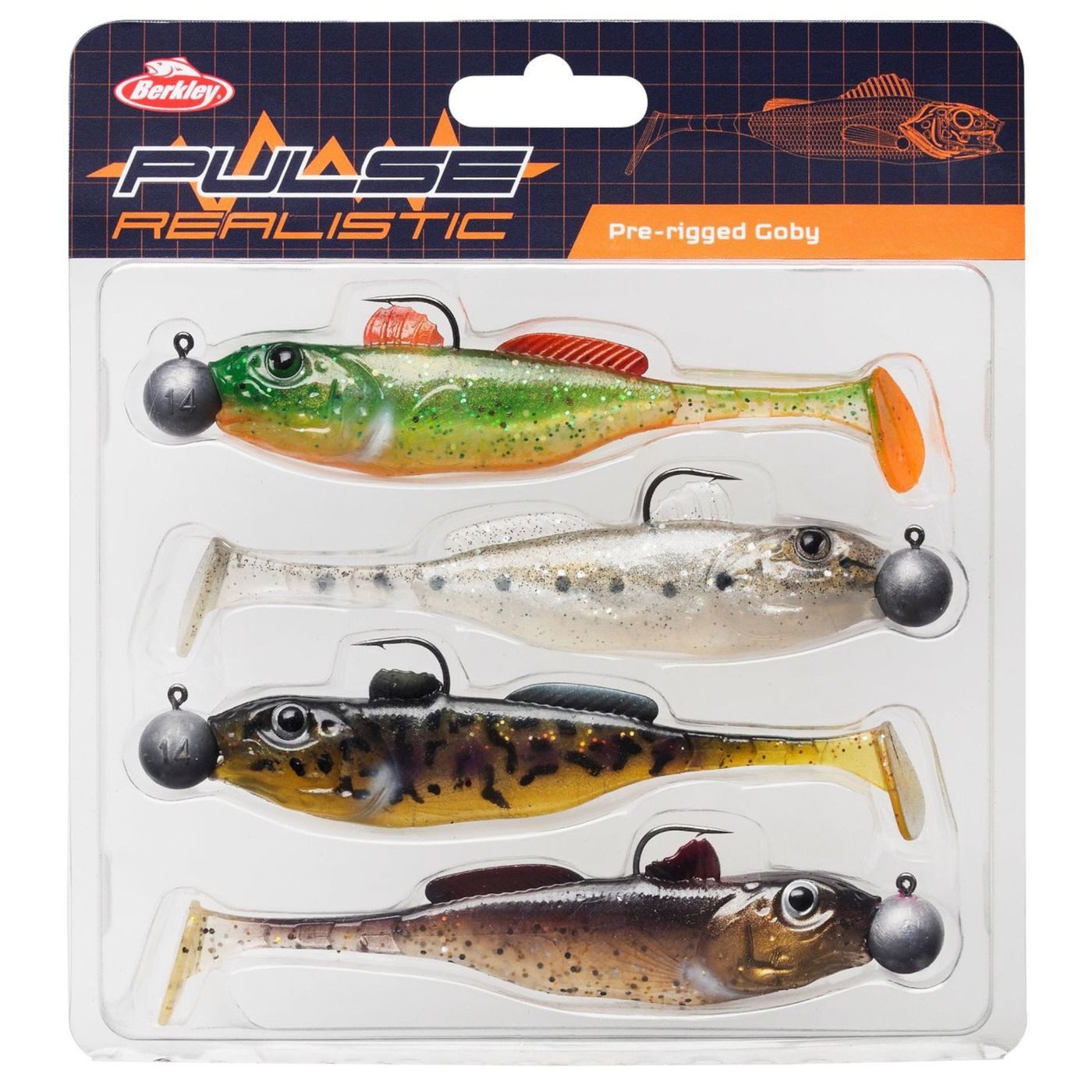 Kunstköder Berkley Pulse Realistic Goby Prerigged - Gummifschset