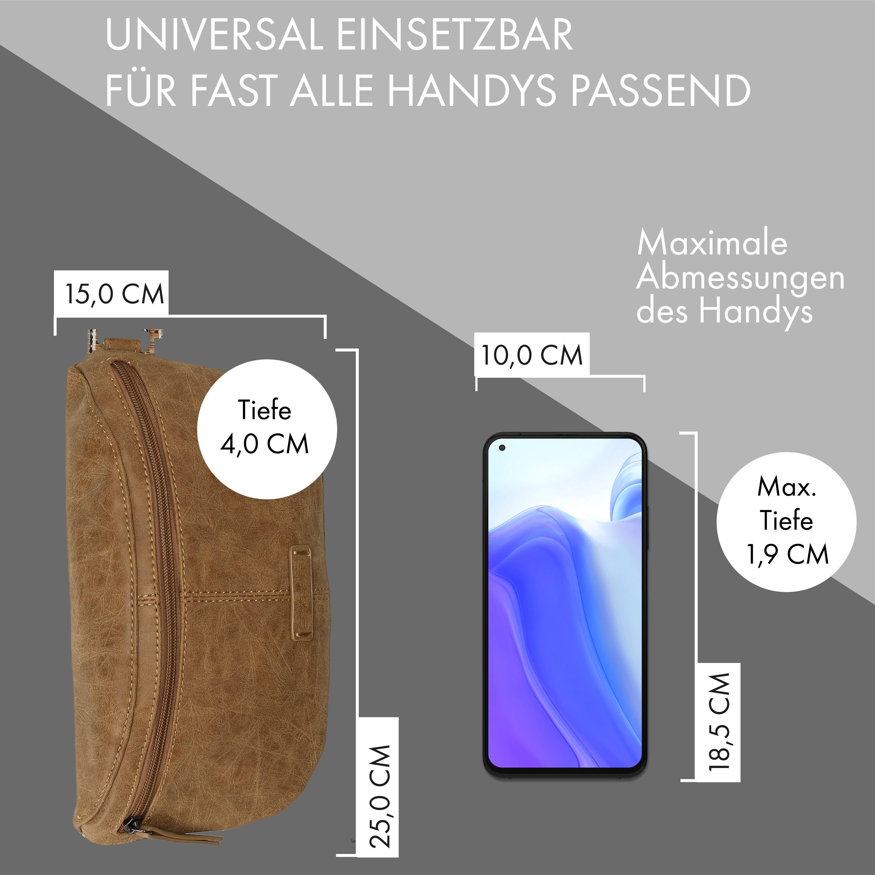 Enrico Benetti Bauchtasche Hipbag Damen Umhängetasche Gürteltasche Bodybag (Kleine Umhängetasche, Damen Crossbody Tasche), Waistbag