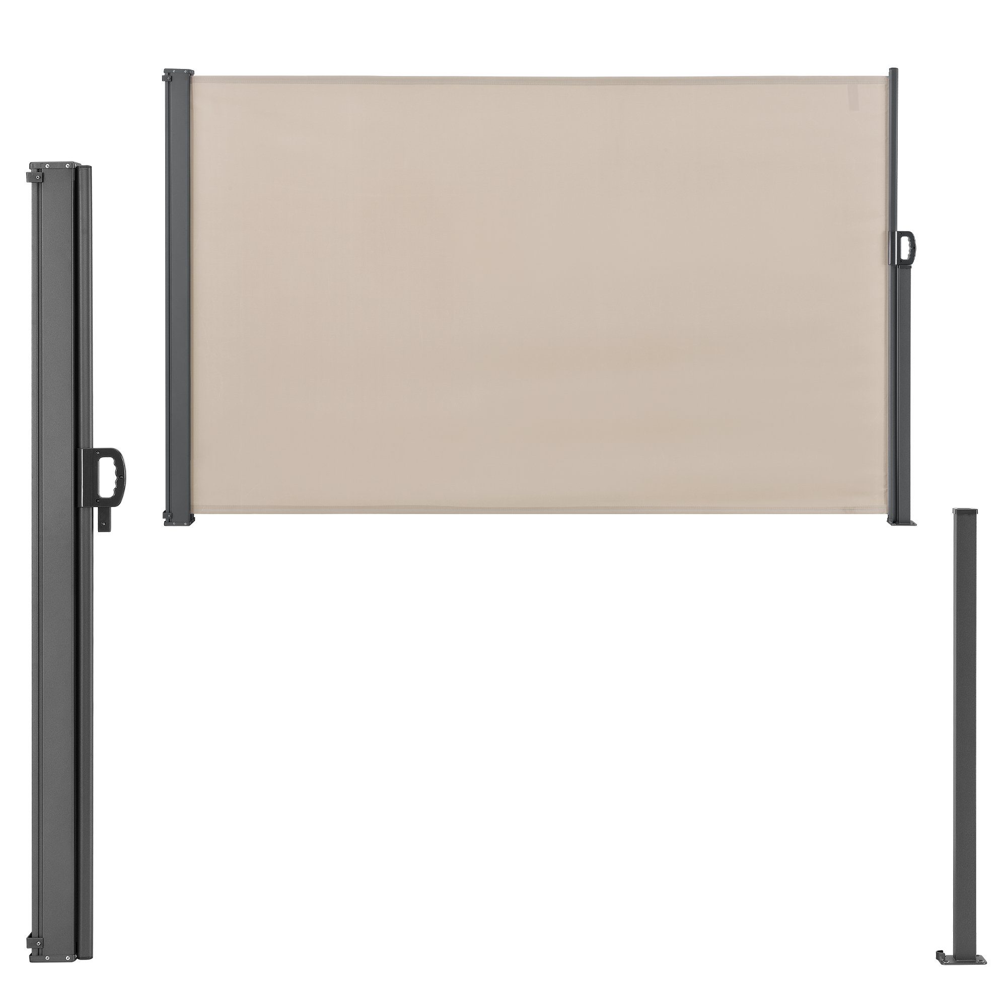 pro.tec Seitenarmmarkise »Montijo« Sichtschutz 160 x 300 cm Windschutz Sandfarben / Beige