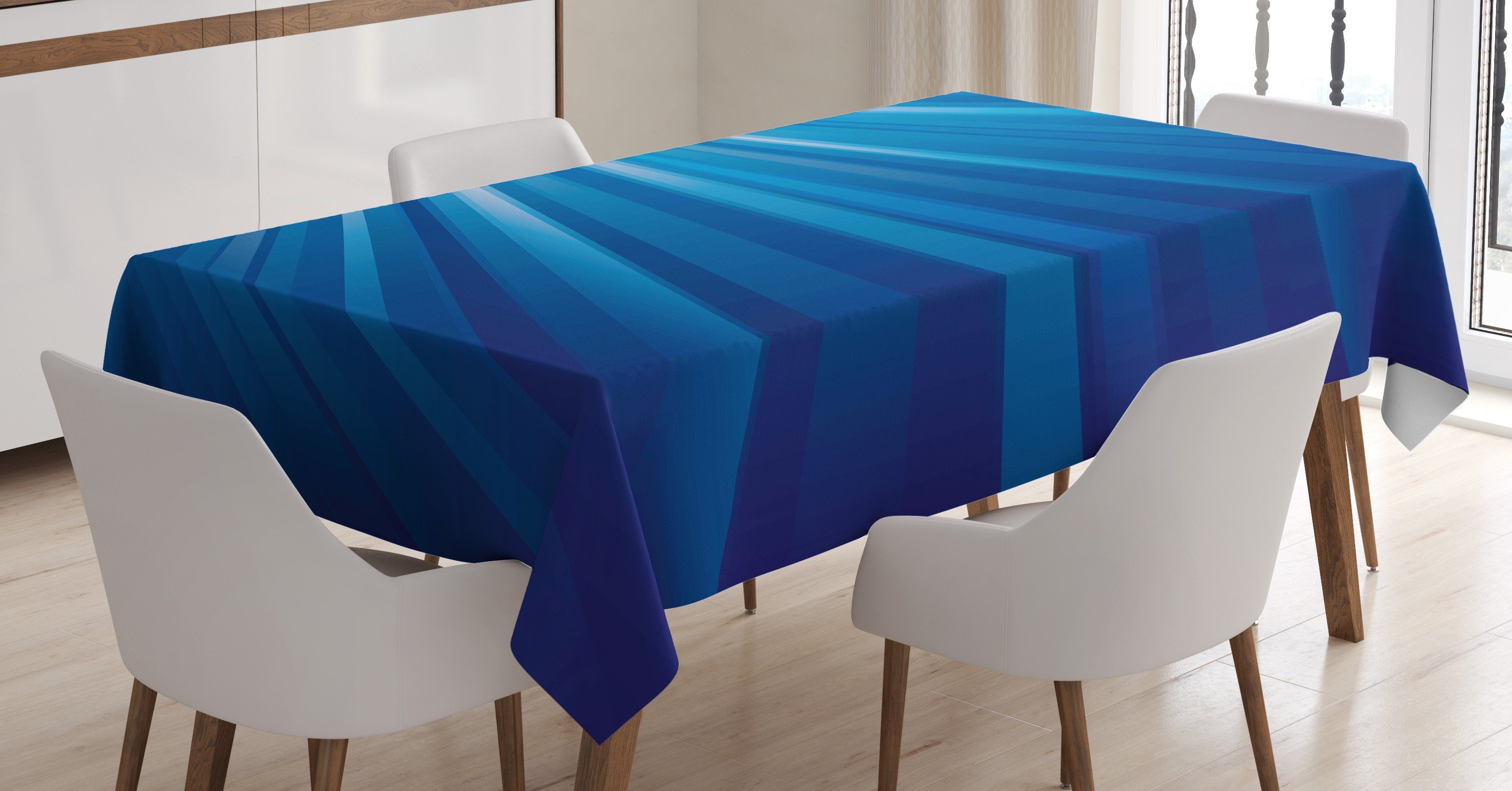 Tischdecke Außen Farbfest Bereich Abakuhaus Waschbar Blau Für Abstract Futuristic-Fantasie Klare den geeignet Farben,