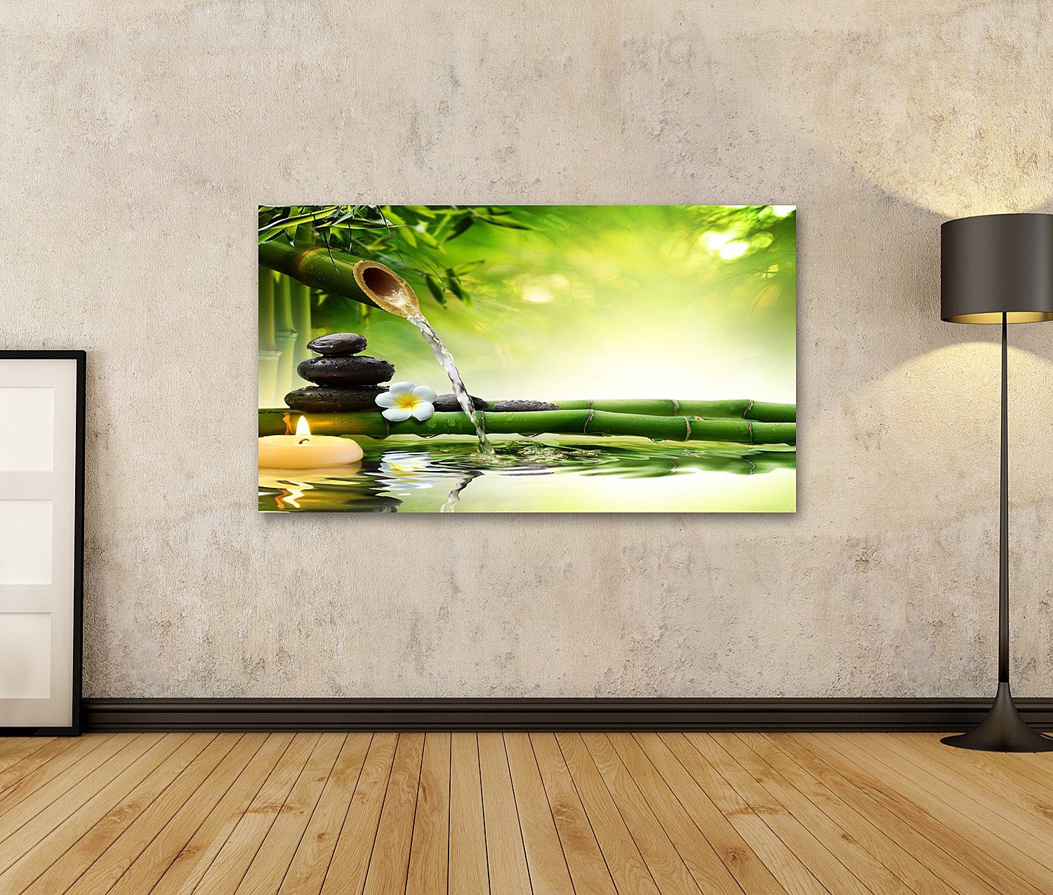 islandburner Leinwandbild Bild auf Leinwand Spa günstig online kaufen