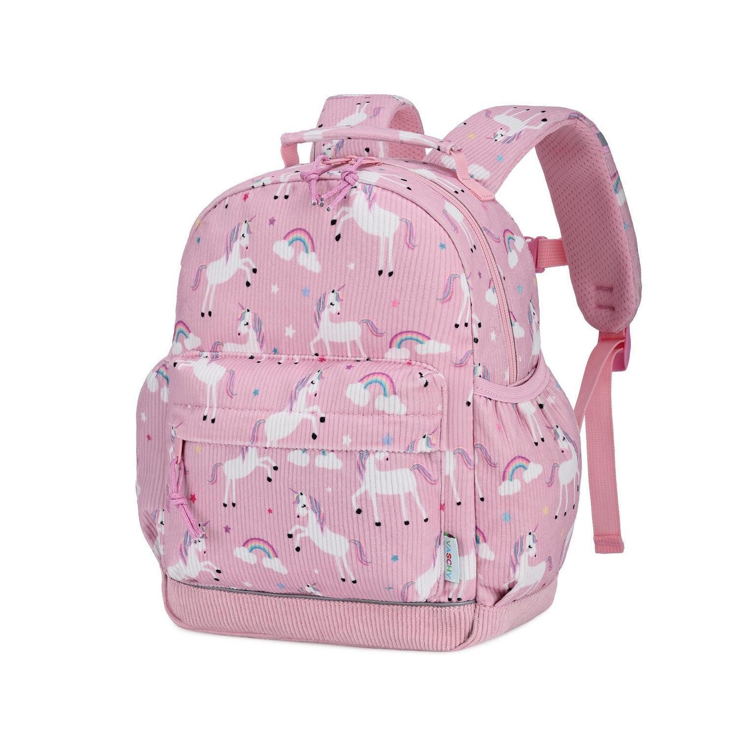 LuxusKollektion Kinderrucksack Rucksack Cord Einhorn Rosa Klein 2-4J