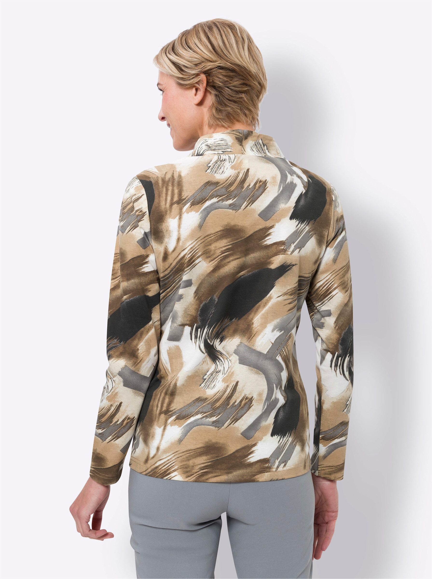 Sieh an! T-Shirt Stehkragenshirt . günstig online kaufen