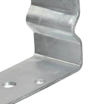 vidaXL H-Pfostenanker Pfostenträger 6 Stk. Silbern 8×6×15 cm Verzinkter Stahl, (6-St)