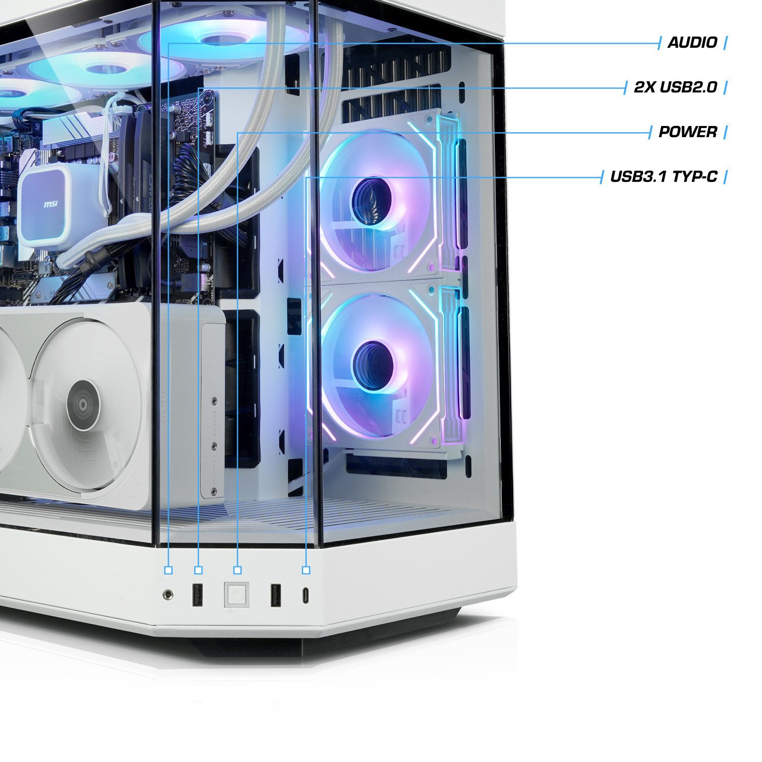 Kiebel Poseidon IX Gaming-PC (AMD Ryzen 9 AMD Ryzen 9 9900X, RTX 5080, 32 GB RAM, 2000 GB SSD, Wasserkühlung, WLAN)