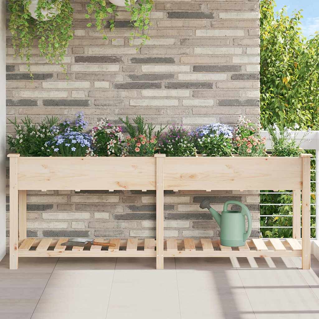 vidaXL Blumentopf Garten-Pflanzgefäß Beige 203,5 x 53 x 76,5 cm (1 St)