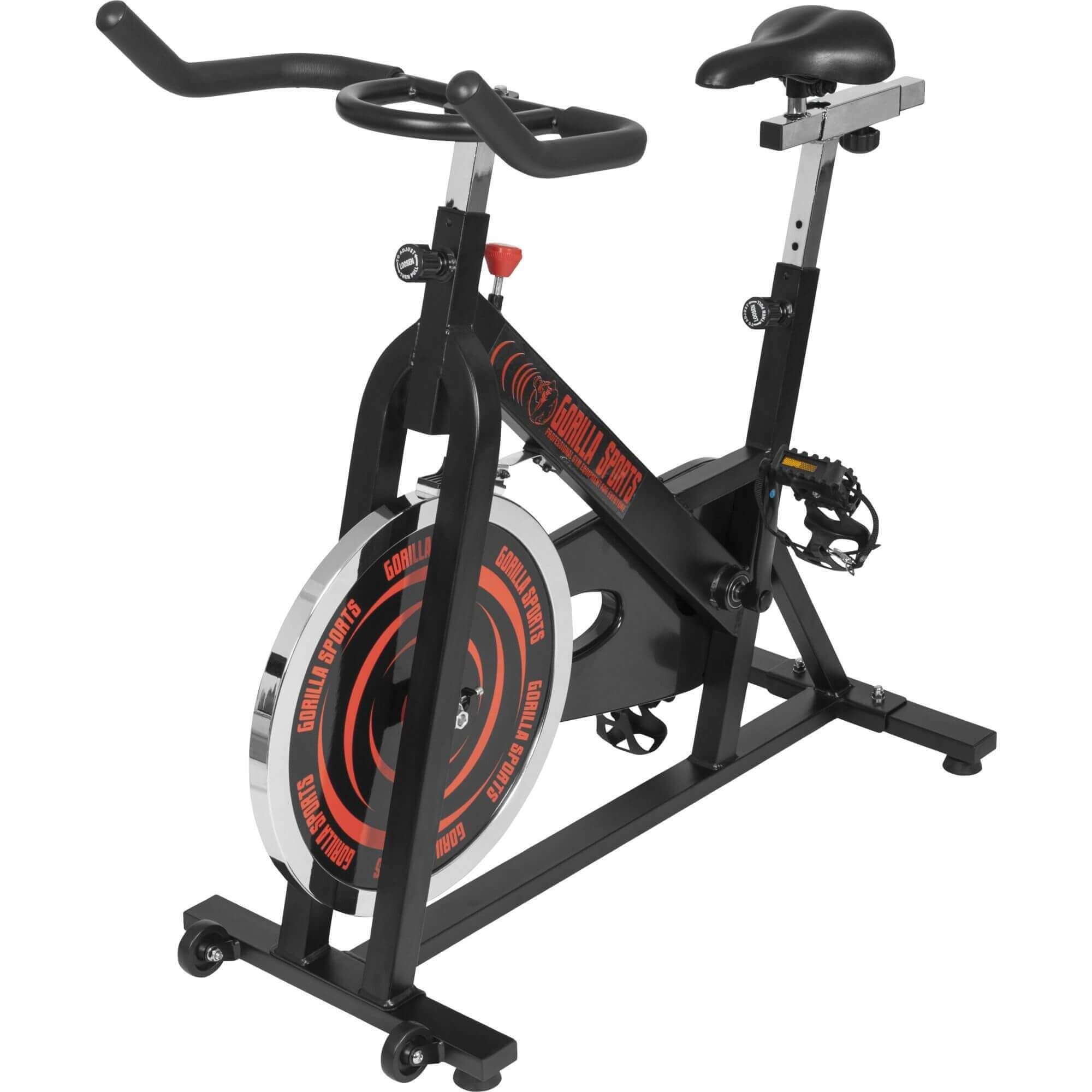 SPORTS Indoor Fitnessbike, 13kg - Verstellbar Heimtrainer GORILLA Fahrrad, (1-tlg) Speedbike Schwungrad,