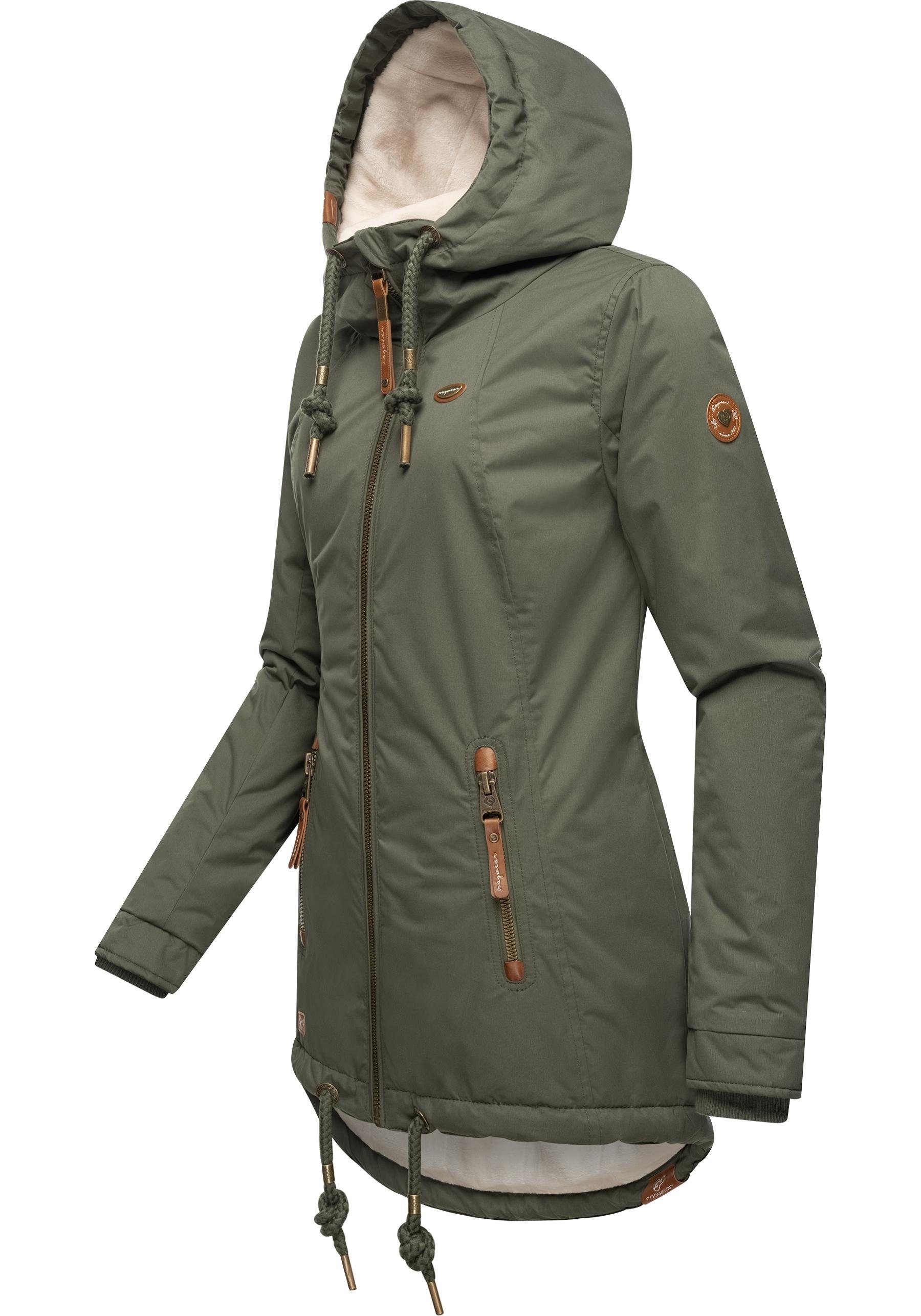 Ragwear Winterjacke Zuzka Winter Wasserdichter Winterparka mit Teddyfleece günstig online kaufen