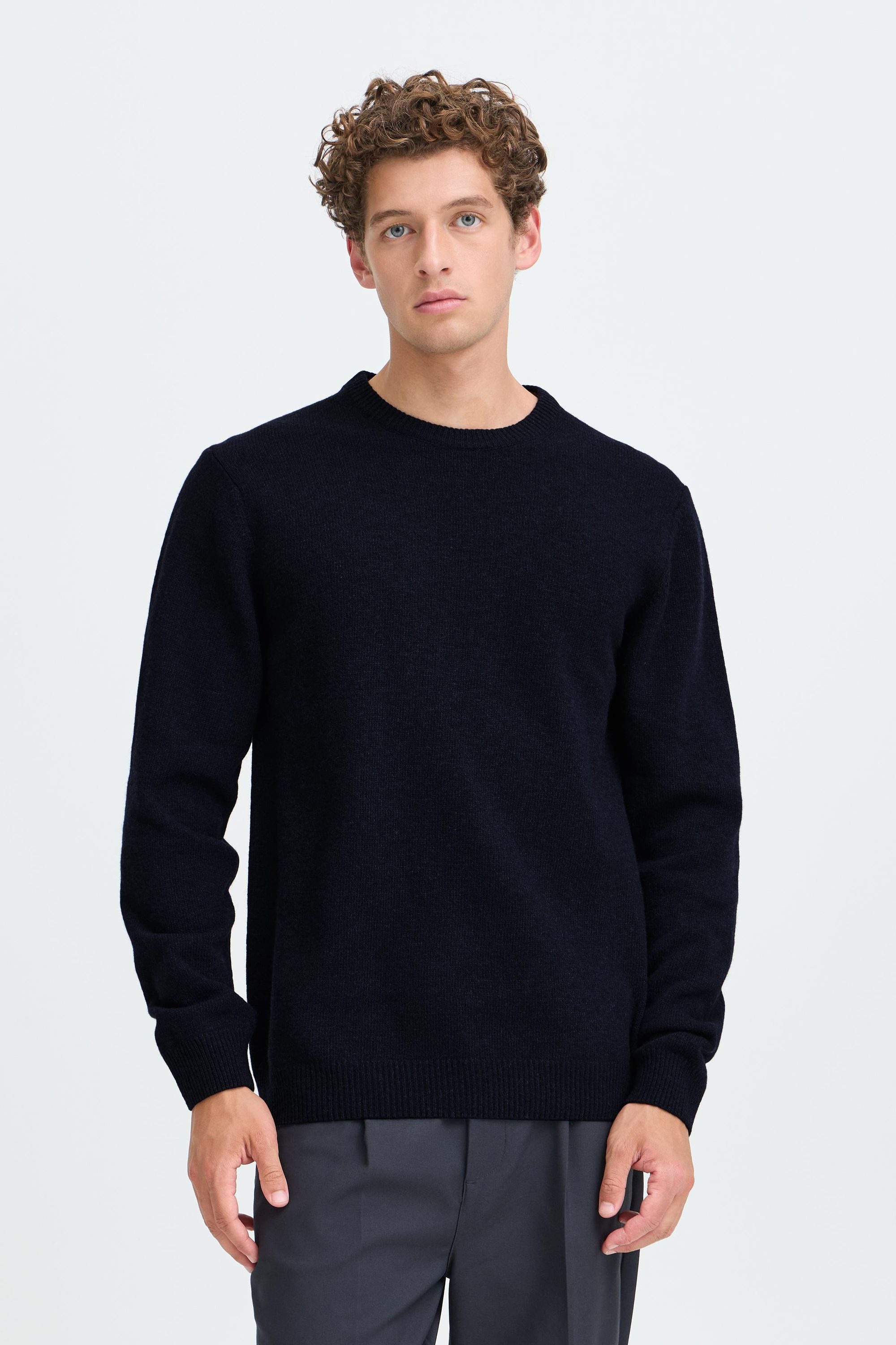 Casual Friday Rundhalspullover CFKarl Modischer Feinstrick-Pullover