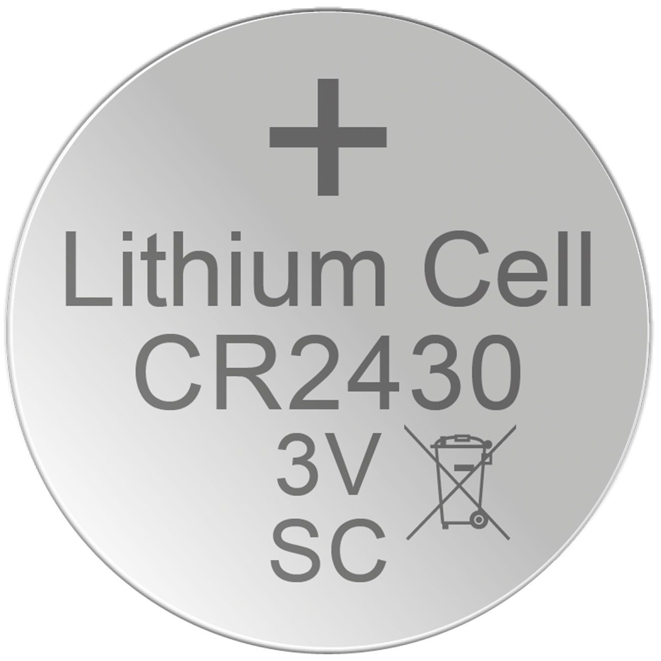 XCell 3V Lithium Knopfzellen Set CR2430 290 mAh für Smart-Home-Geräte Knopfzelle, (5 St), Hohe Kapazität (290 mAh), lange Lagerfähigkeit & kindersicher verpackt