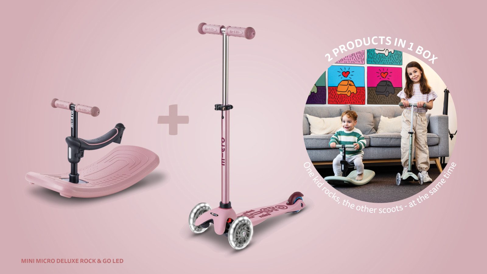 Micro Miniscooter mini micro deluxe rock & go LED