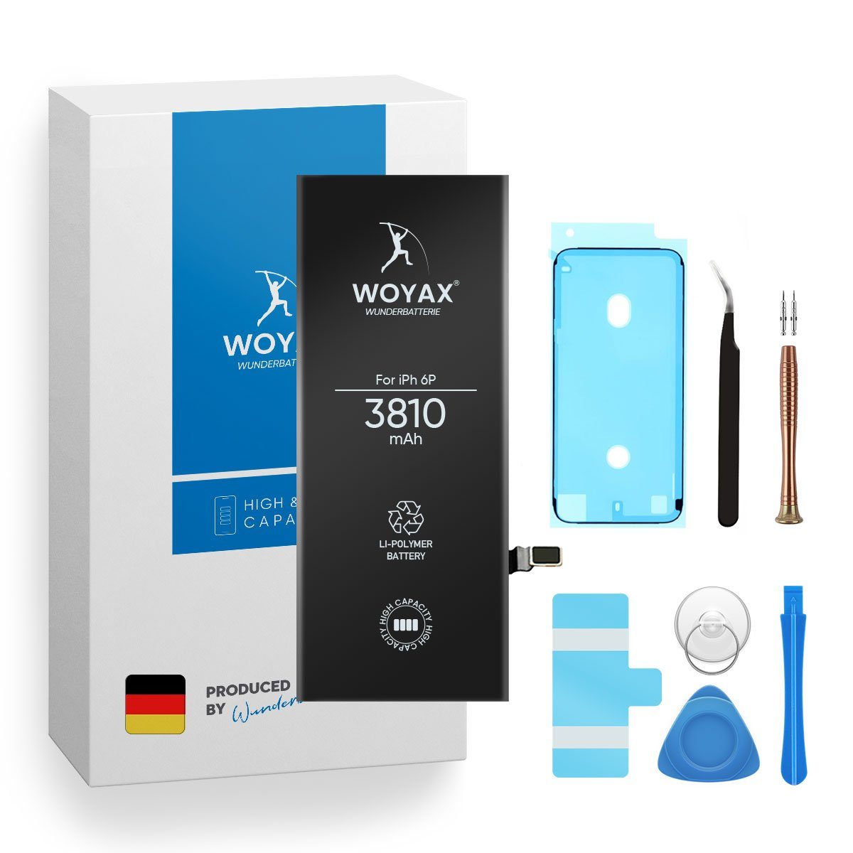 Woyax Wunderbatterie Akku für iPhone 6 Plus 3810 mAh Hohe Kapazität Handy-Akku 3810 mAh (3.82 V)