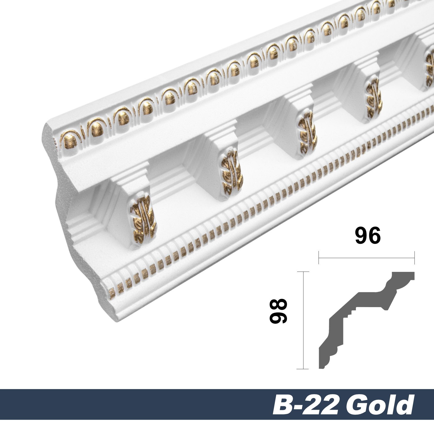 marbet design Stuckleiste B-22 gold, Max günstig online kaufen