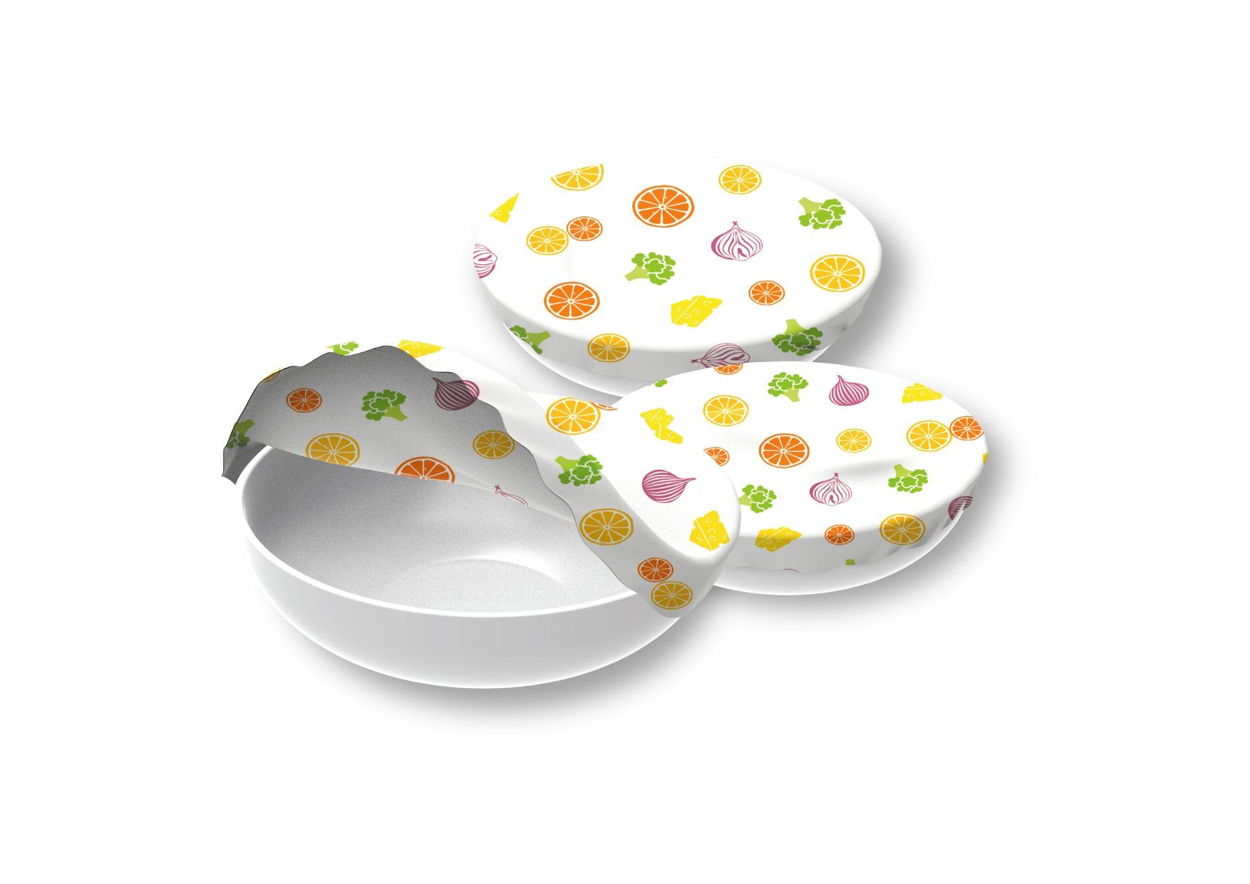 Nuts Schutzhaube textile Schüsselabdeckung,(Set, 3-tlg) Waschbar und plastikfrei