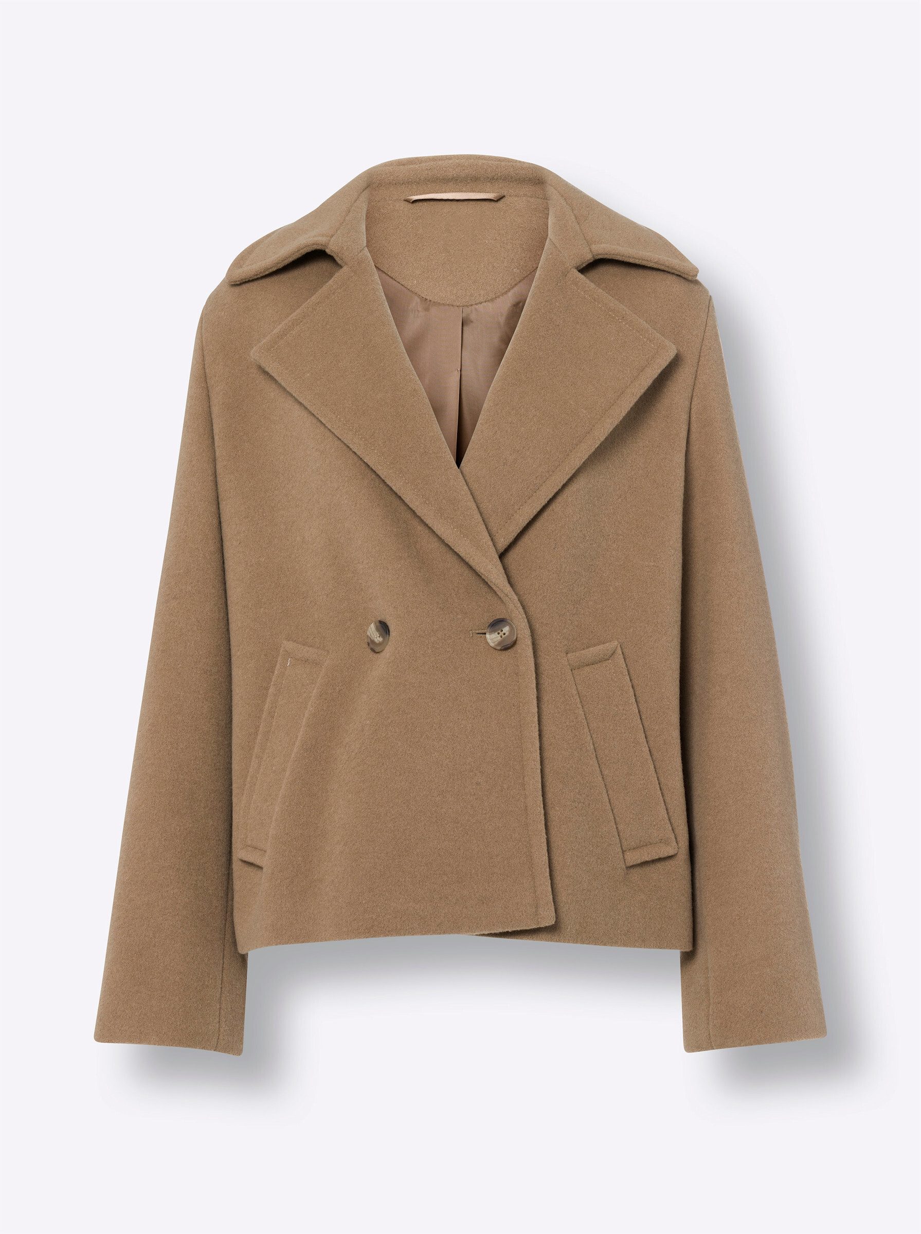 heine Allwetterjacke Woll-Jacke Langarm