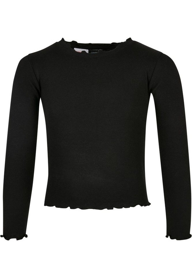 URBAN CLASSICS Longsleeve Damen Girls Short Rib Longsleeve (1-tlg),  Stylisches T-Shirt aus angenehmer Baumwollmischung