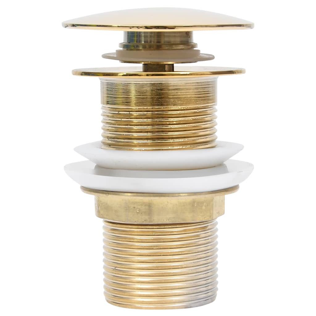 vidaXL Ablaufgarnitur Ablaufgarnitur ohne Überlauf Golden günstig online kaufen