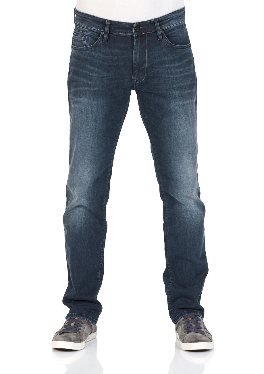 Mavi Marcus Slim Straight Jeans voor heren, slim fit, rechte pijpen, Donker vintage ultra bewegen, 32W x 40L