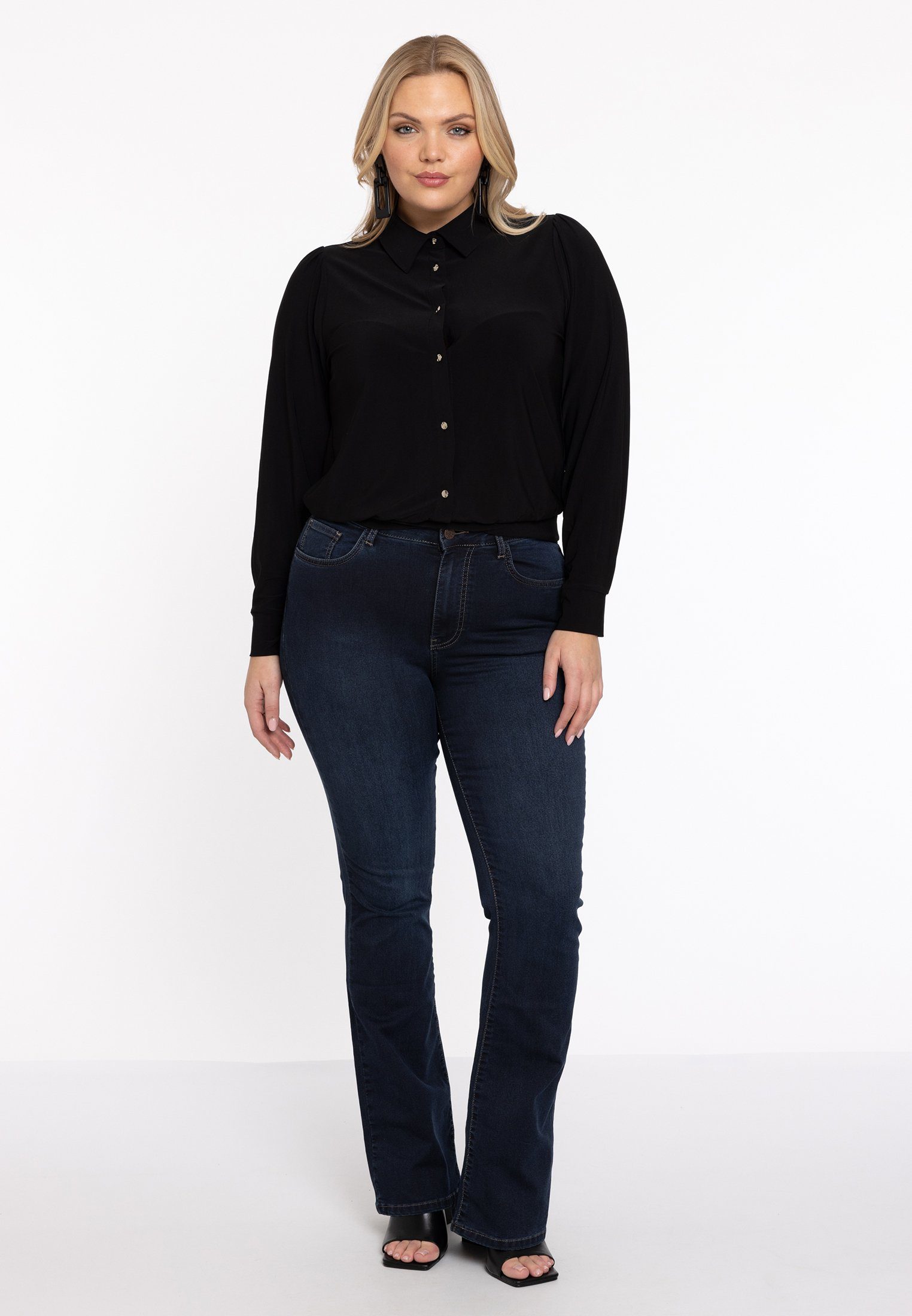 YOEK High-waist-Jeans Damen Schlagjeans Große Größen günstig online kaufen
