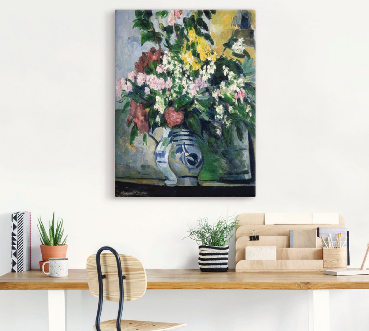 Artland Wandbild »Zwei Vasen mit Blumen. Um 1877«, Blumen (1 Stück), in vielen Größen & Produktarten -Leinwandbild, Poster, Wandaufkleber / Wandtattoo auch für Badezimmer geeignet-HomeTrends