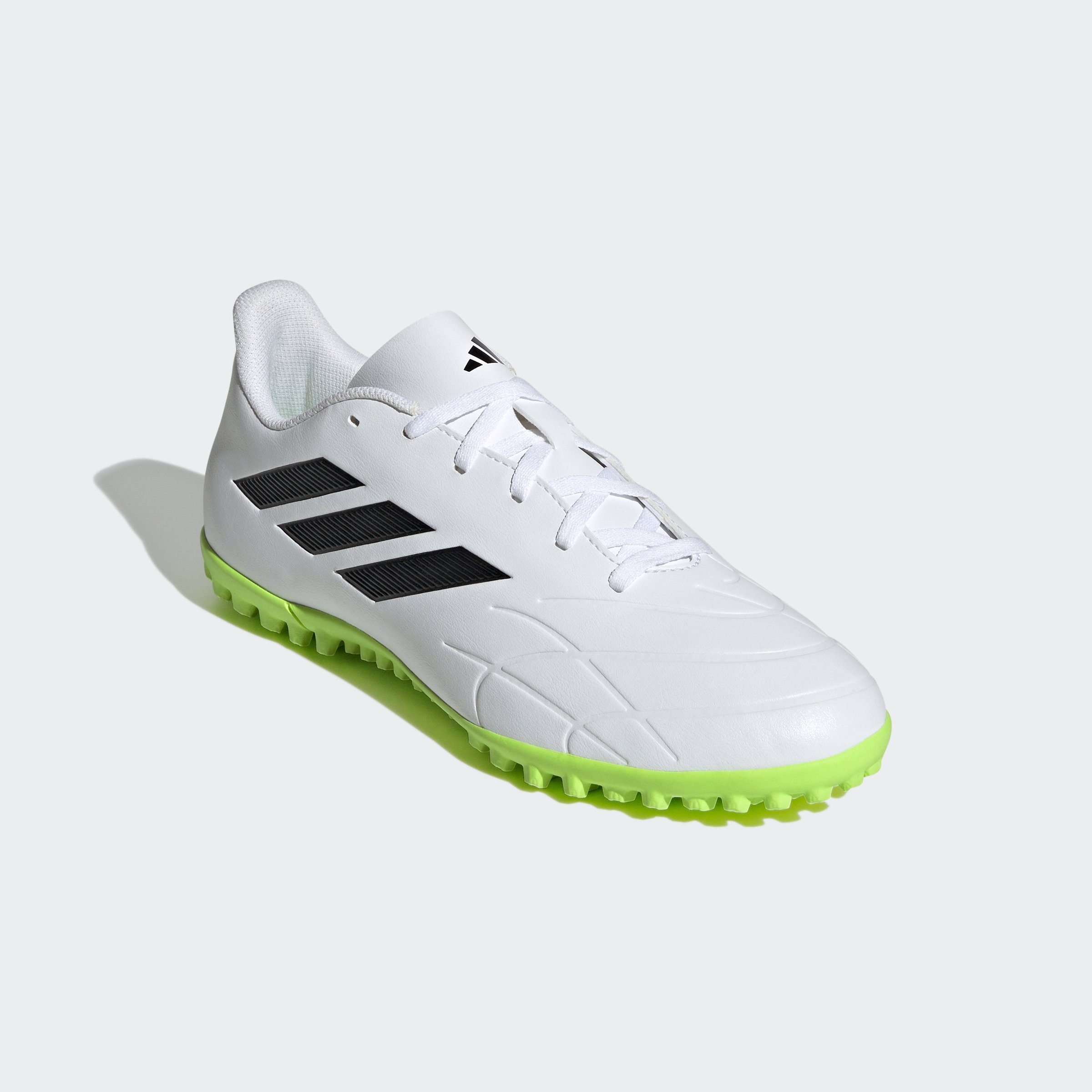 adidas Performance COPA PURE II.4 TF Fußballschuh Cloud White / Core Black / Lucid Lemon