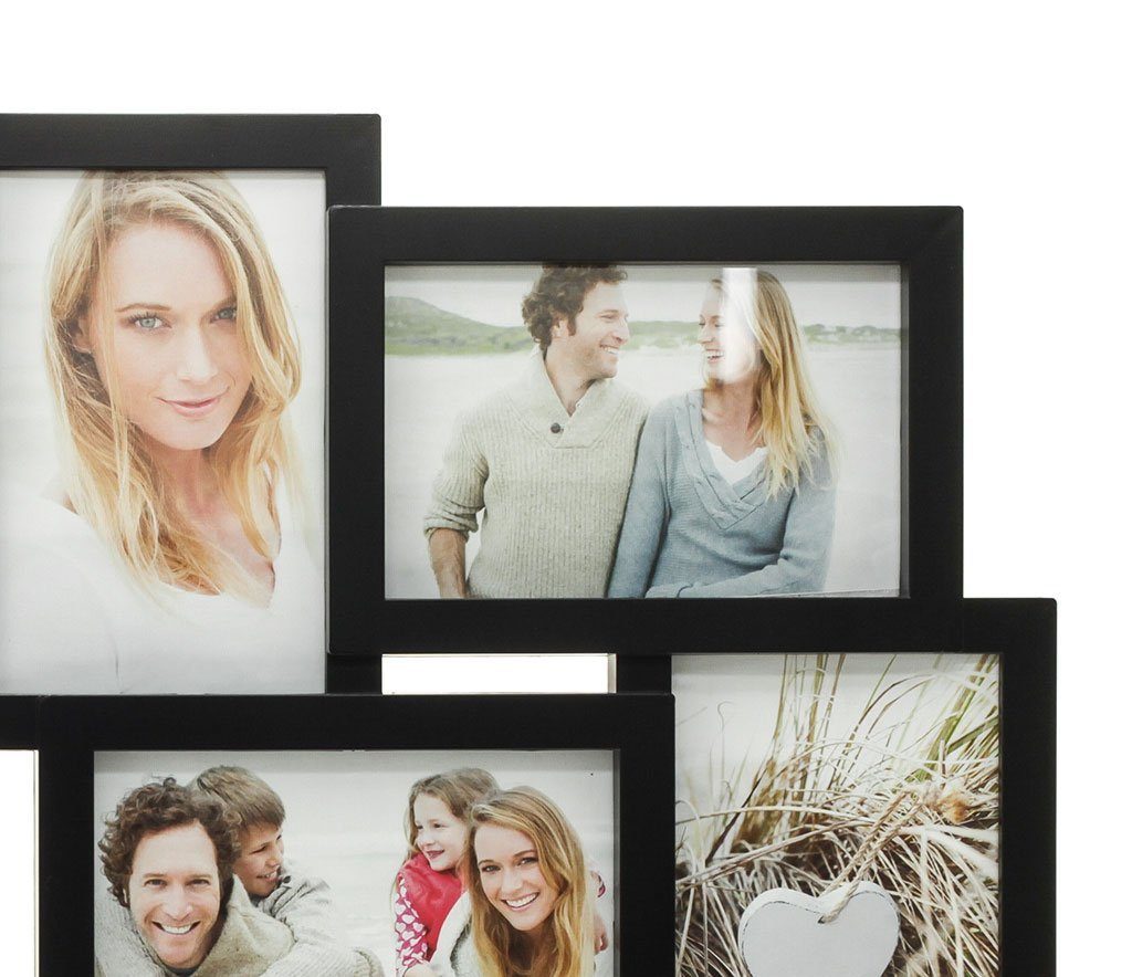 Levandeo® Bilderrahmen Collage, Bilderrahmen Schwarz 12 Fotos 10x15 Fotogal günstig online kaufen